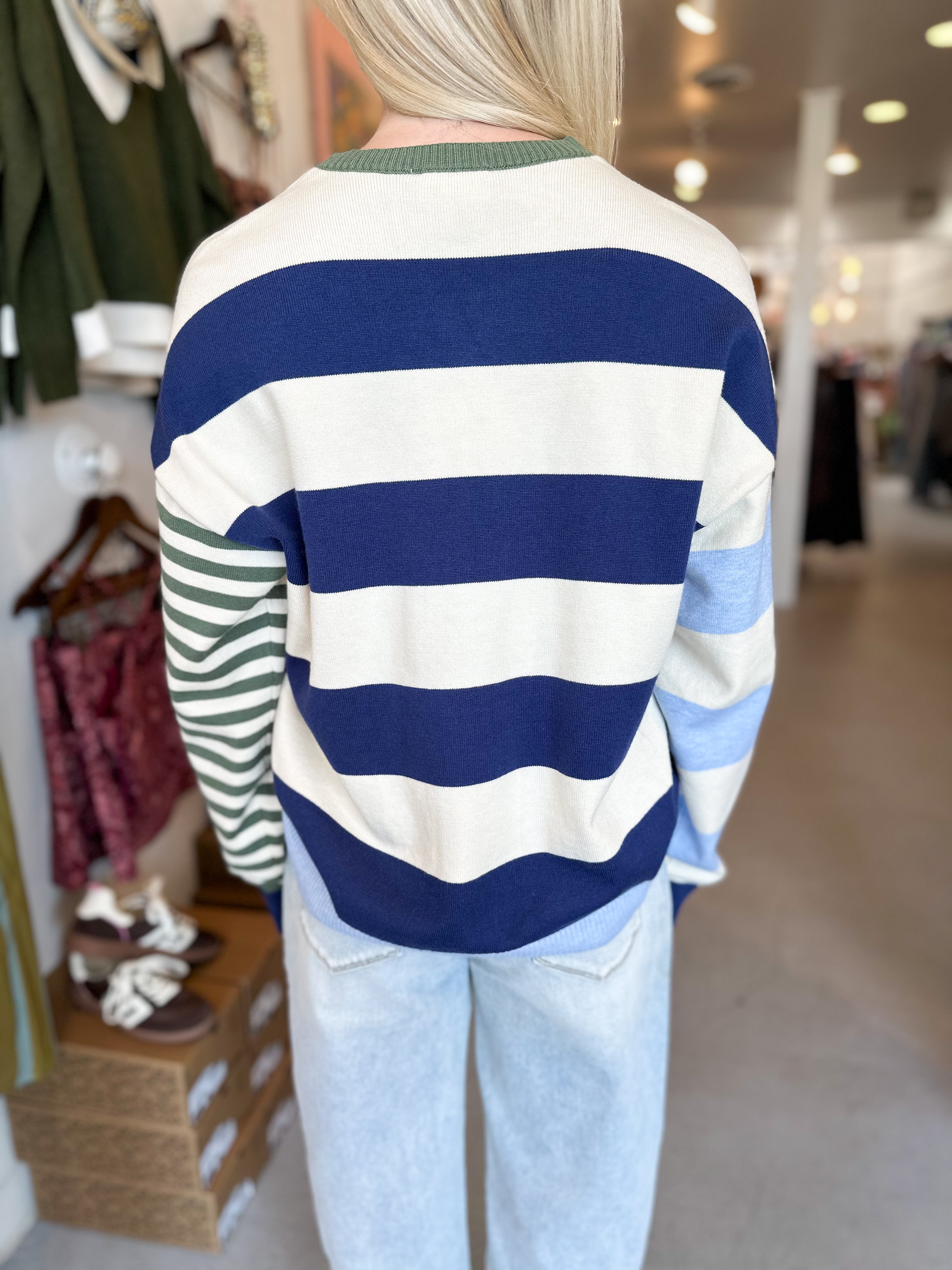 Long Sleeve Stipe Sweater