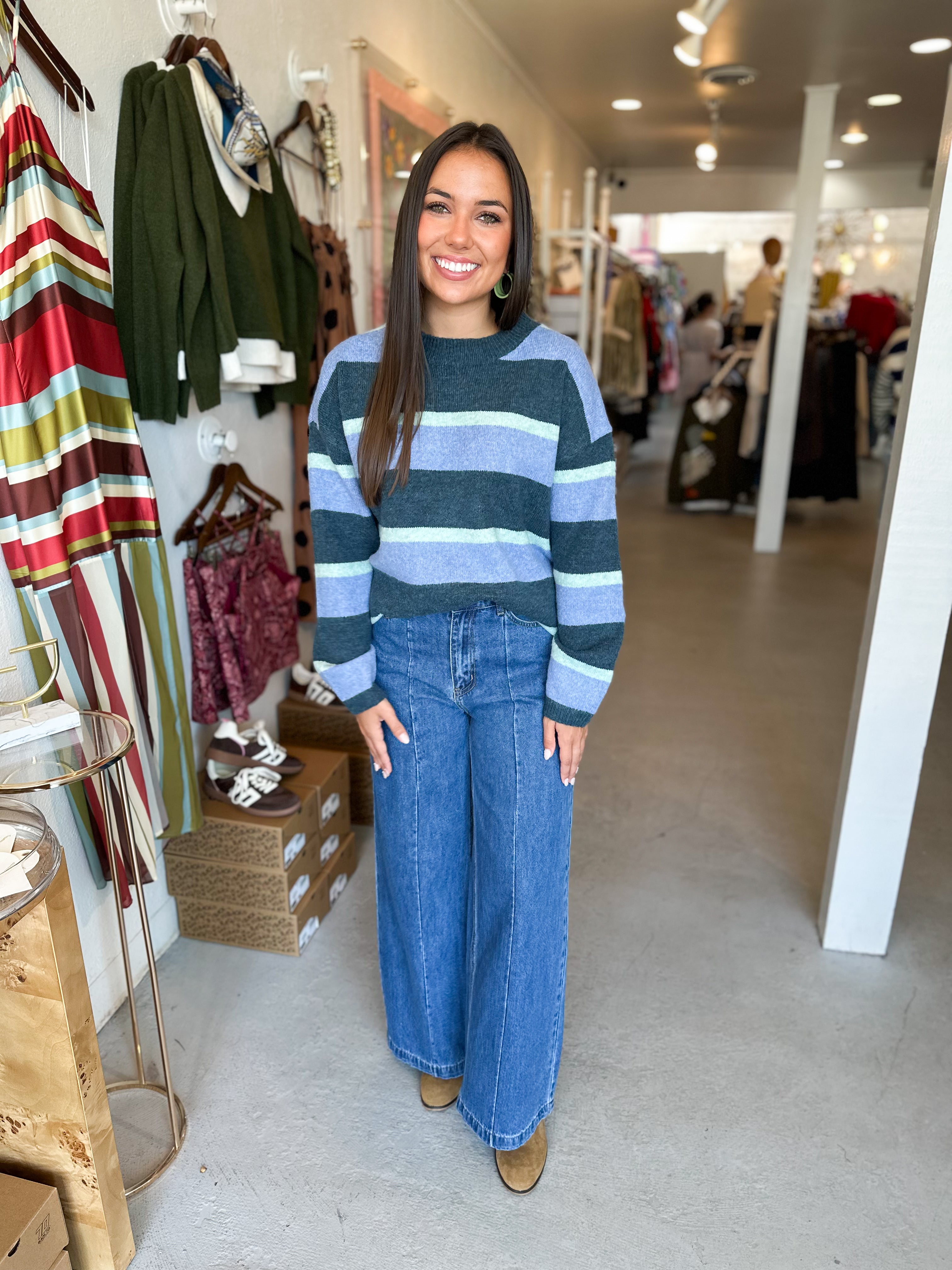 Soft Stripe Knit Sweater