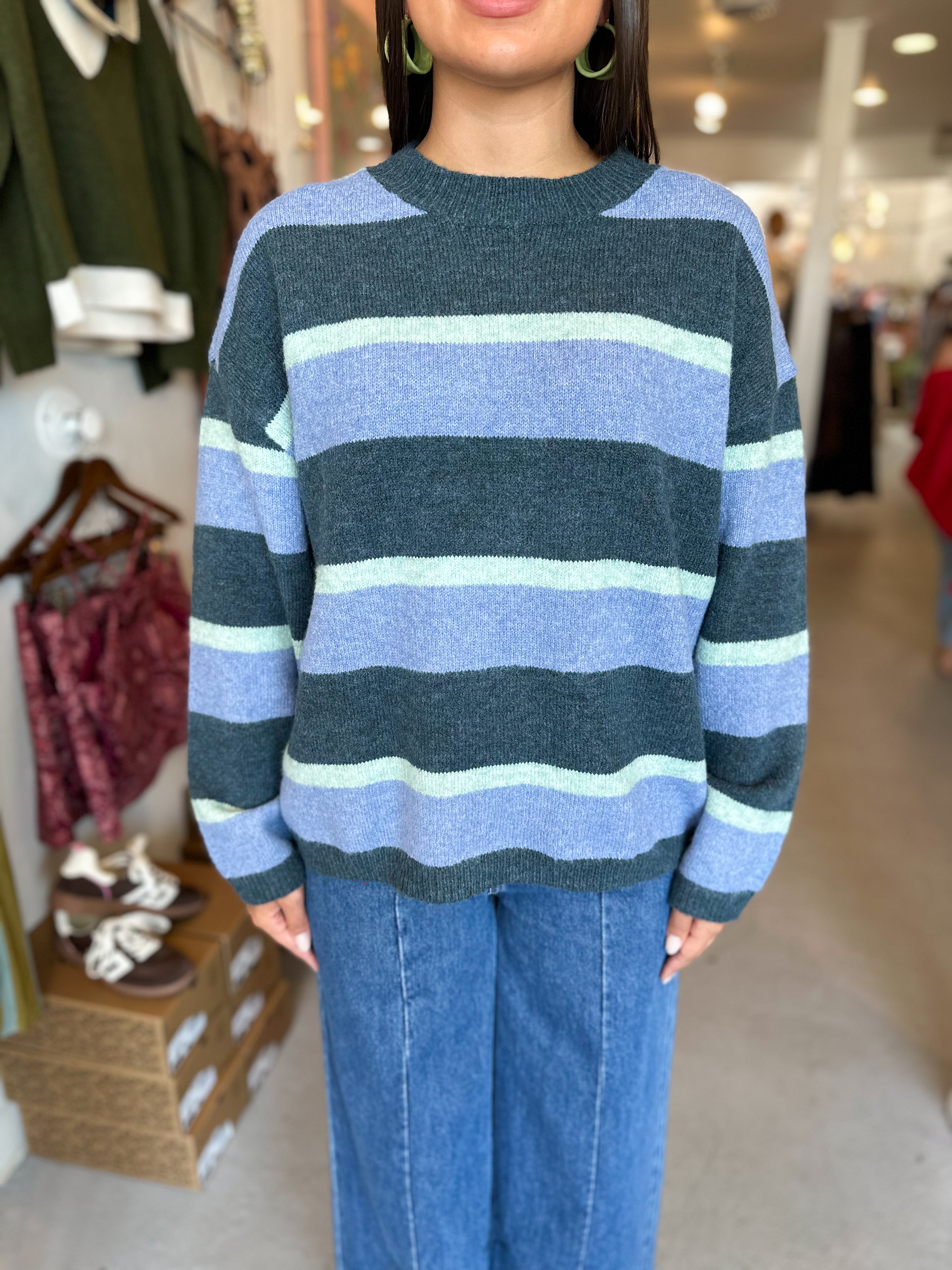 Soft Stripe Knit Sweater
