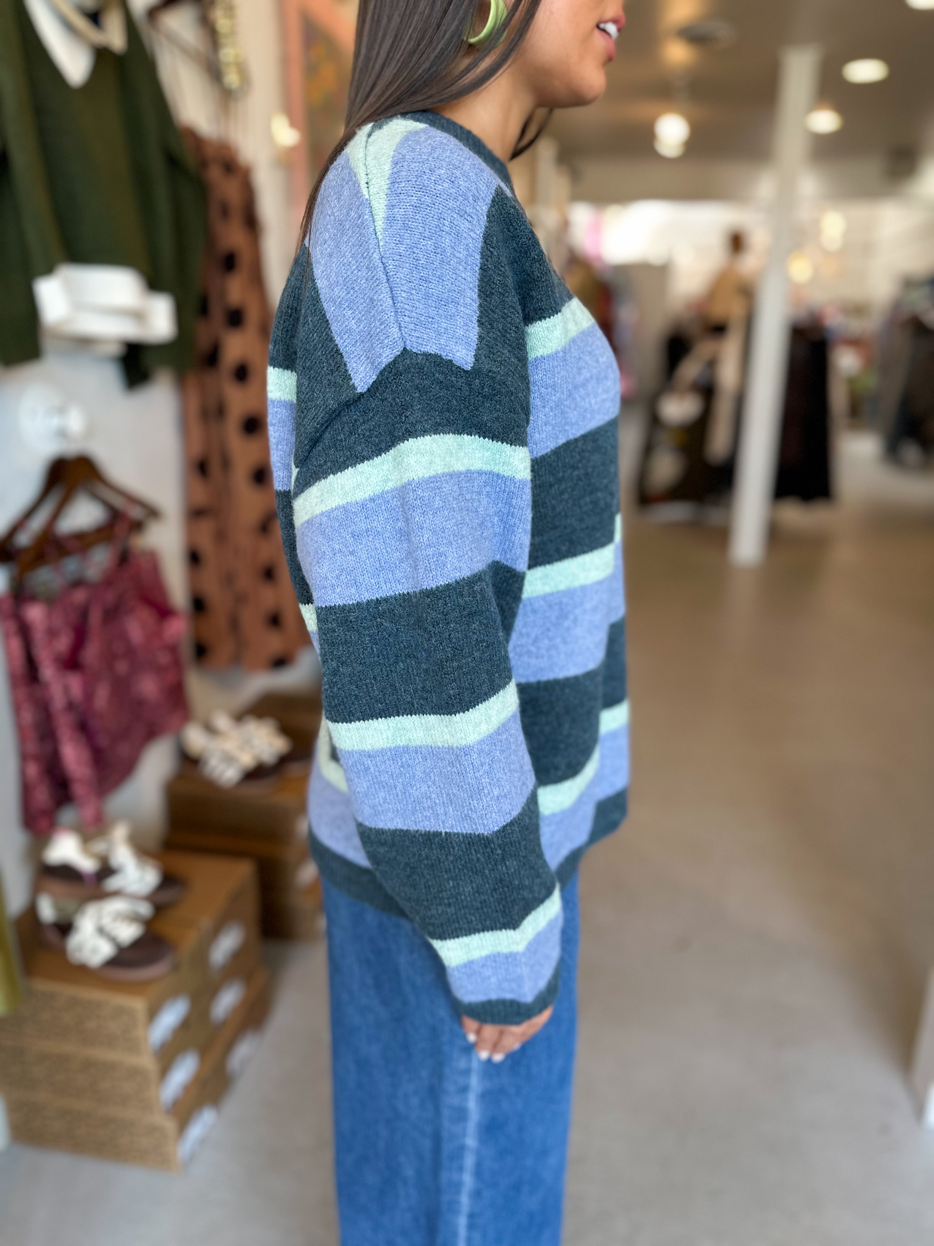Soft Stripe Knit Sweater