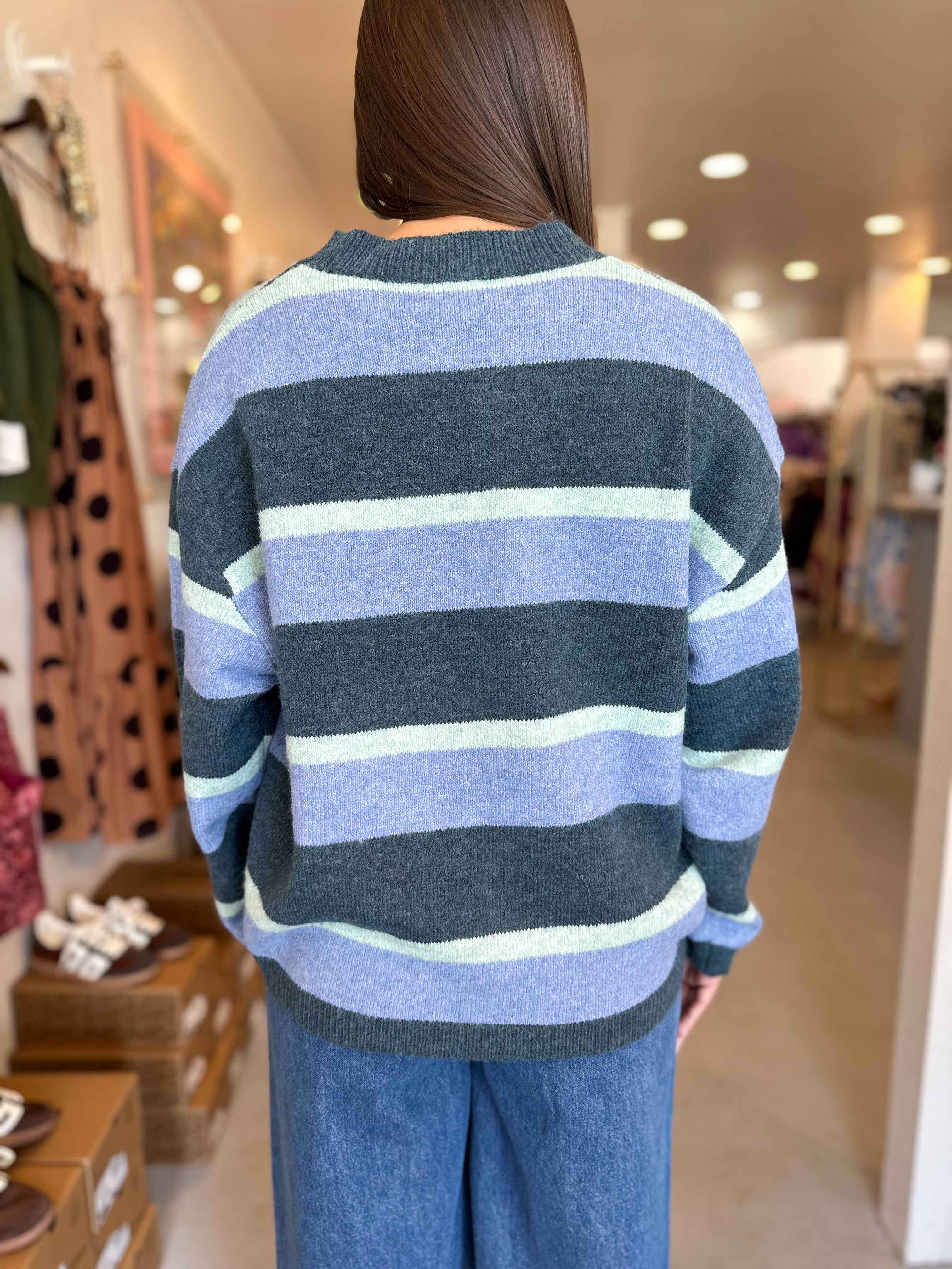 Soft Stripe Knit Sweater