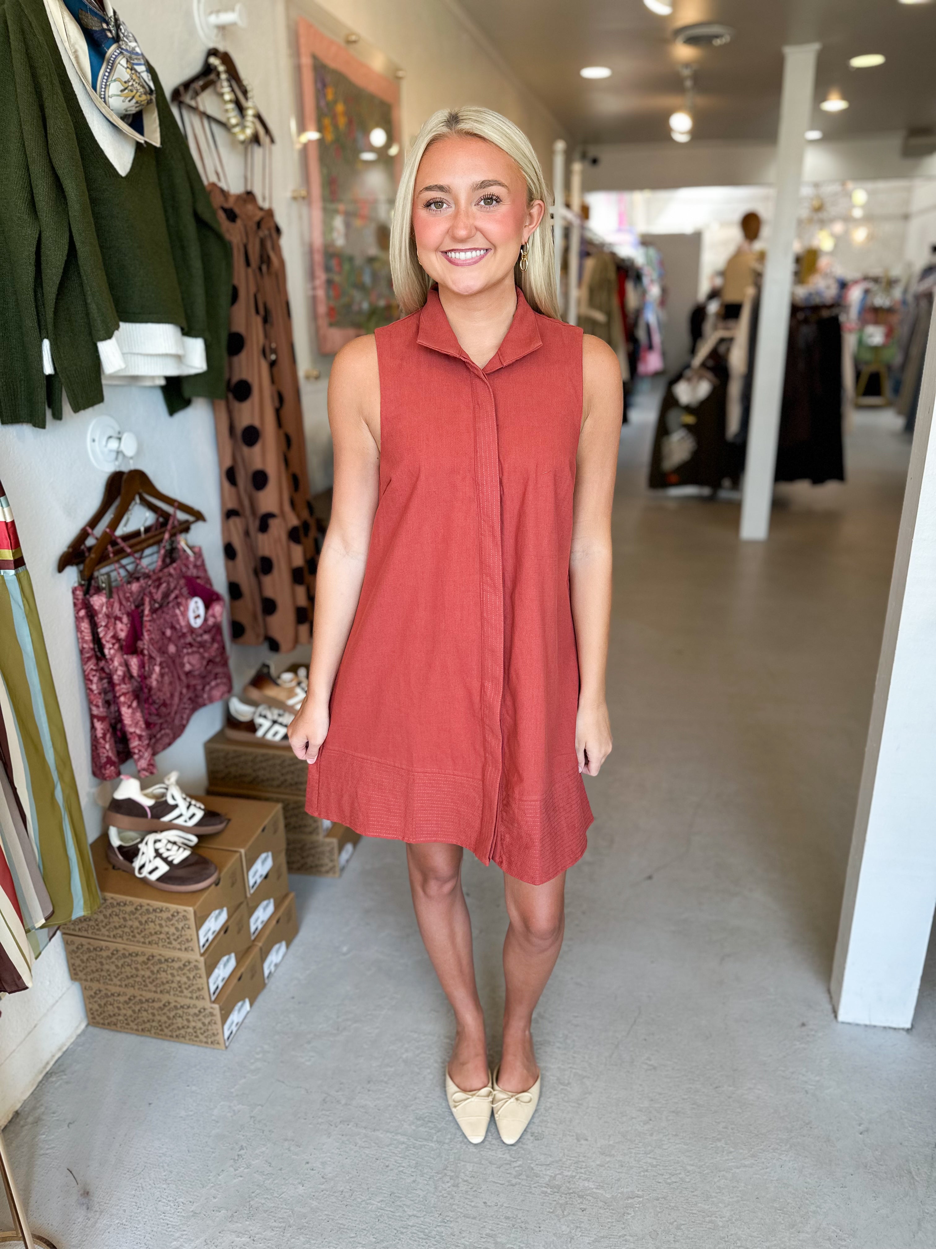 Collared Shift Dress