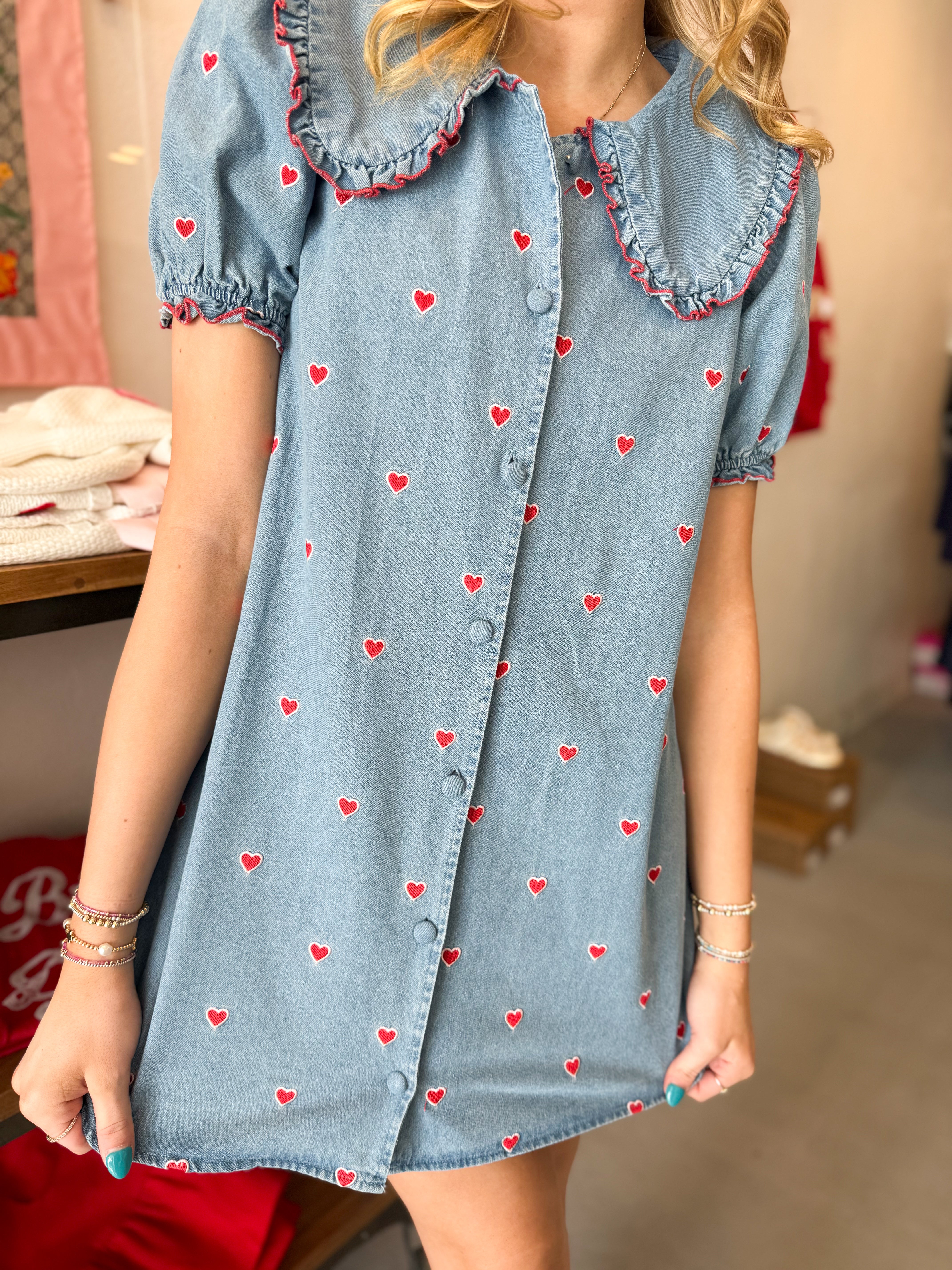 The Sweetheart Denim Dress
