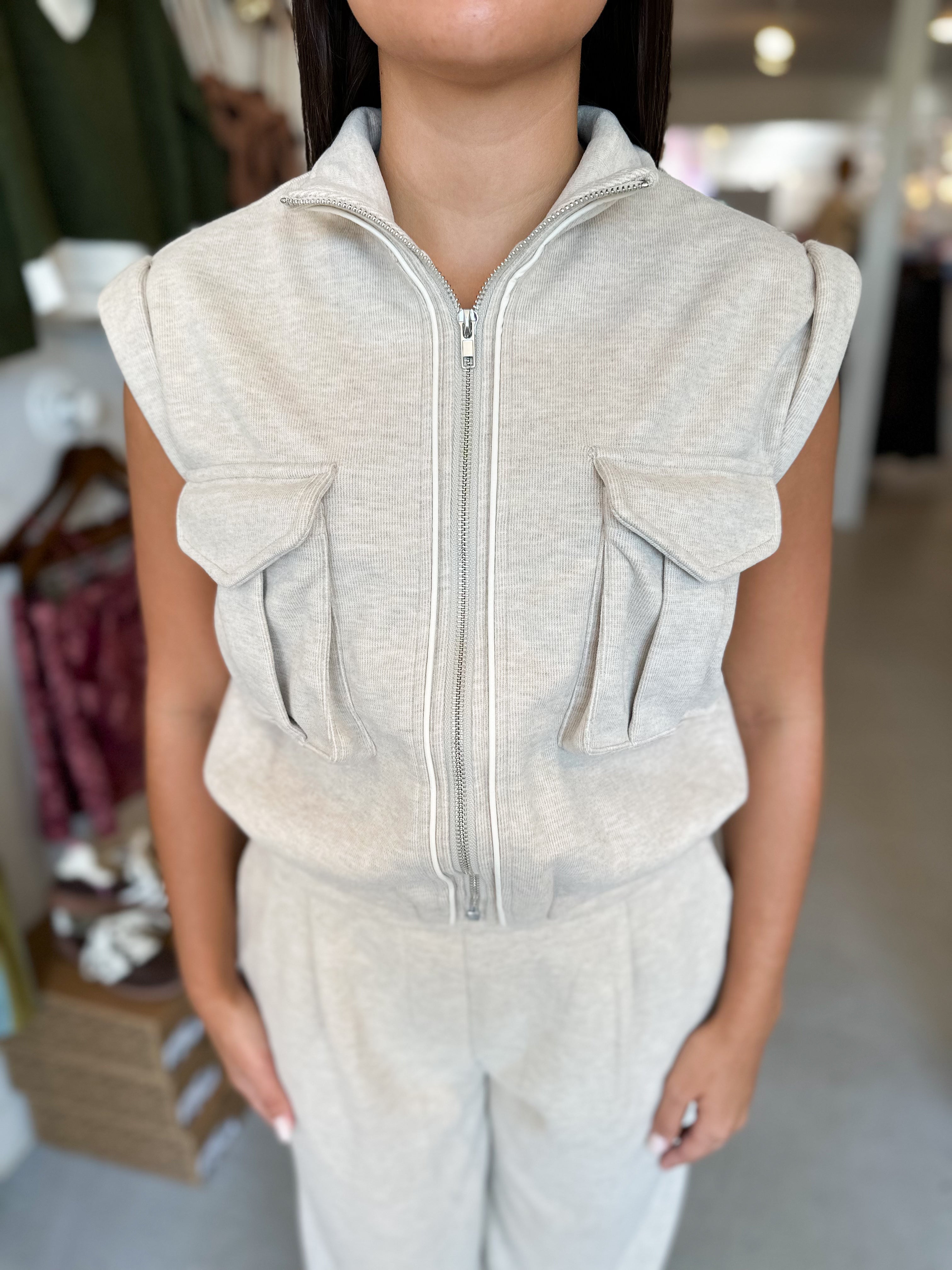 Mock Neck Knit Vest