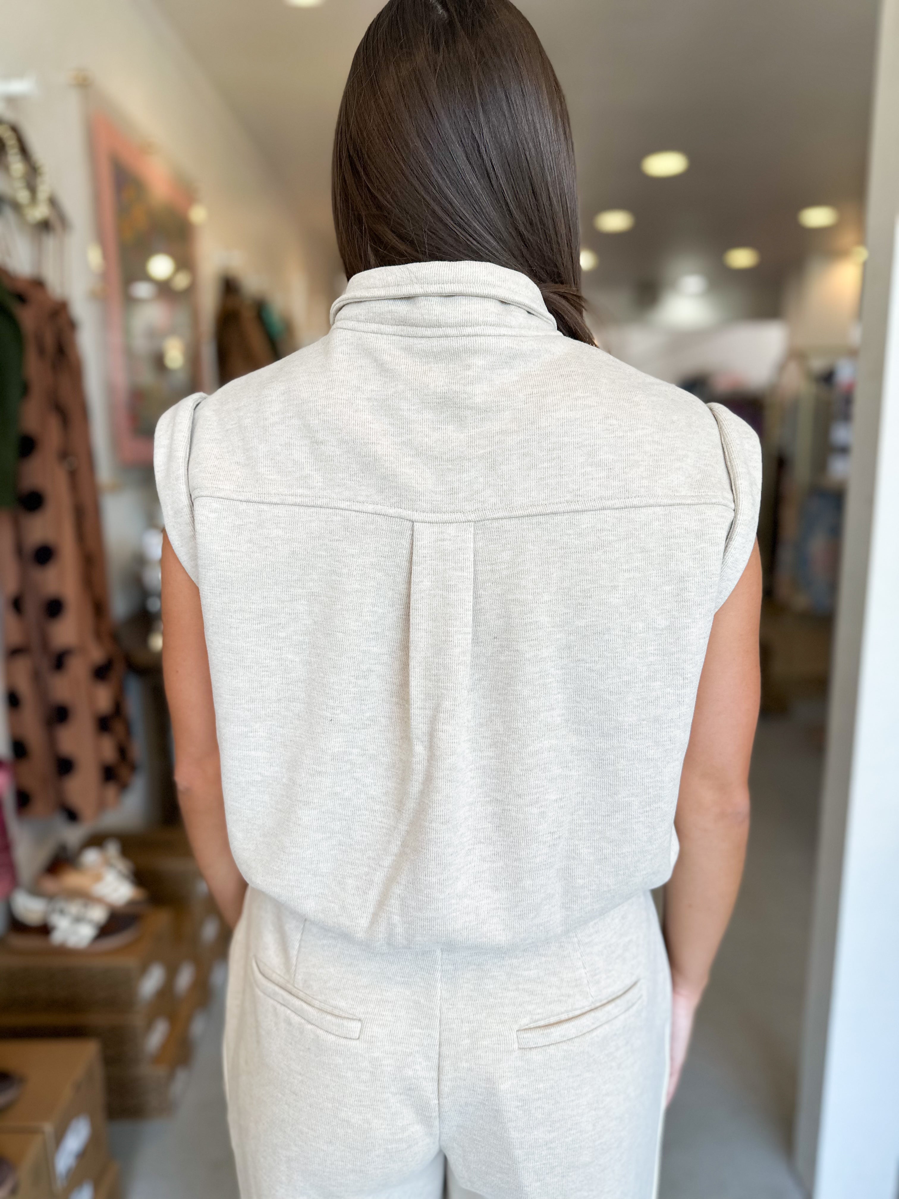 Mock Neck Knit Vest