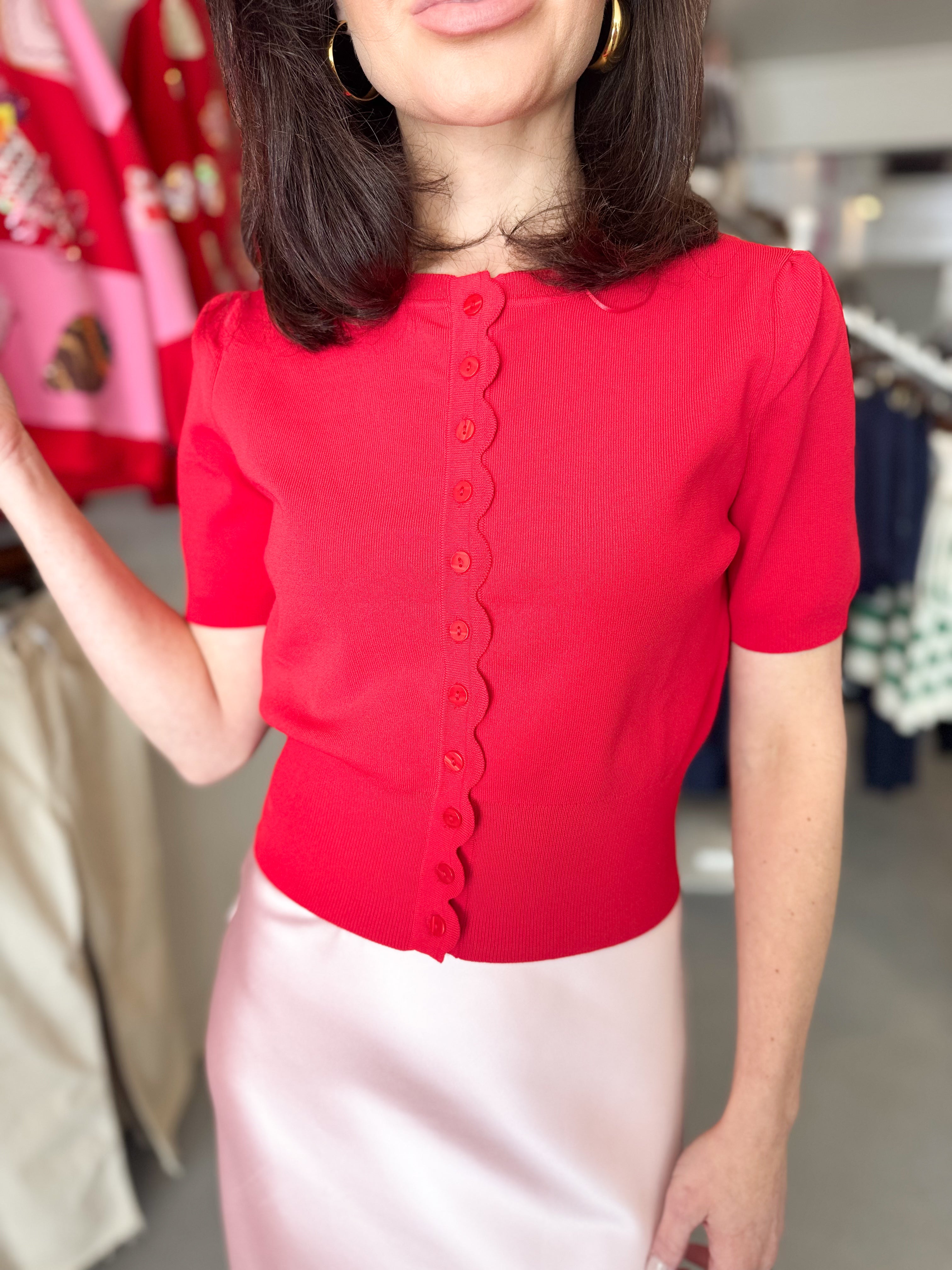 Scallop Knit Cardigan