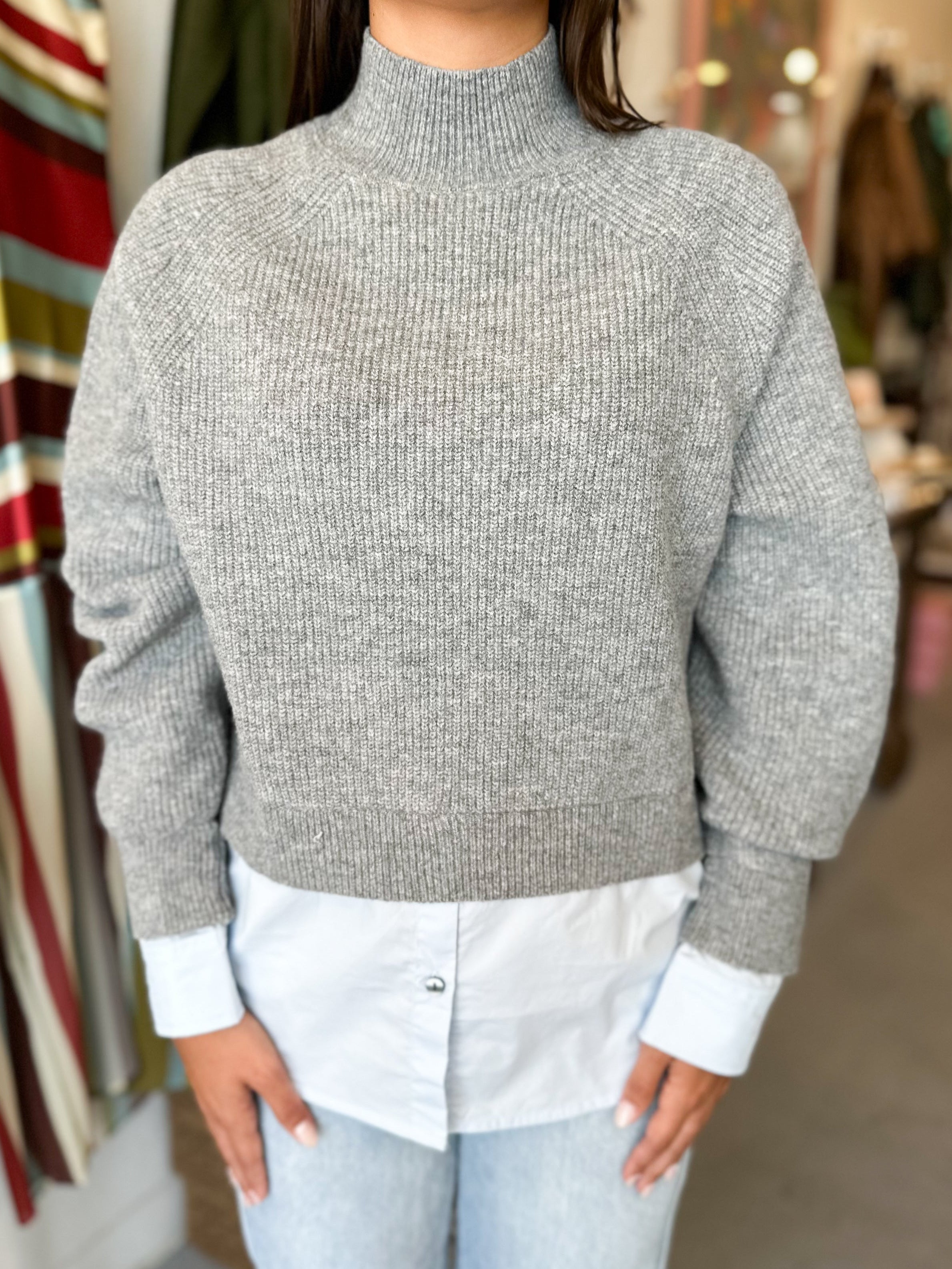 Layered Shirt Sweater
