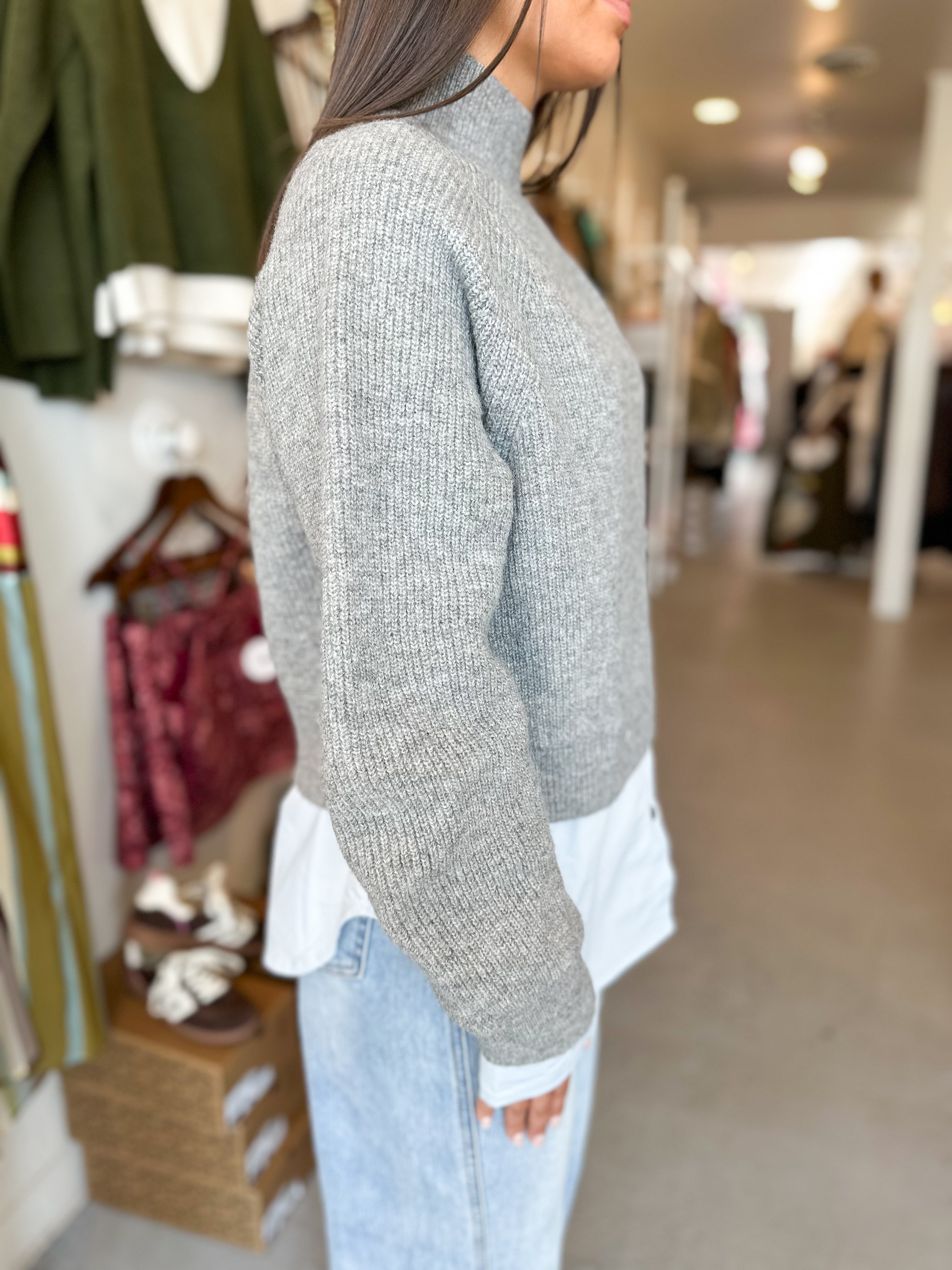 Layered Shirt Sweater