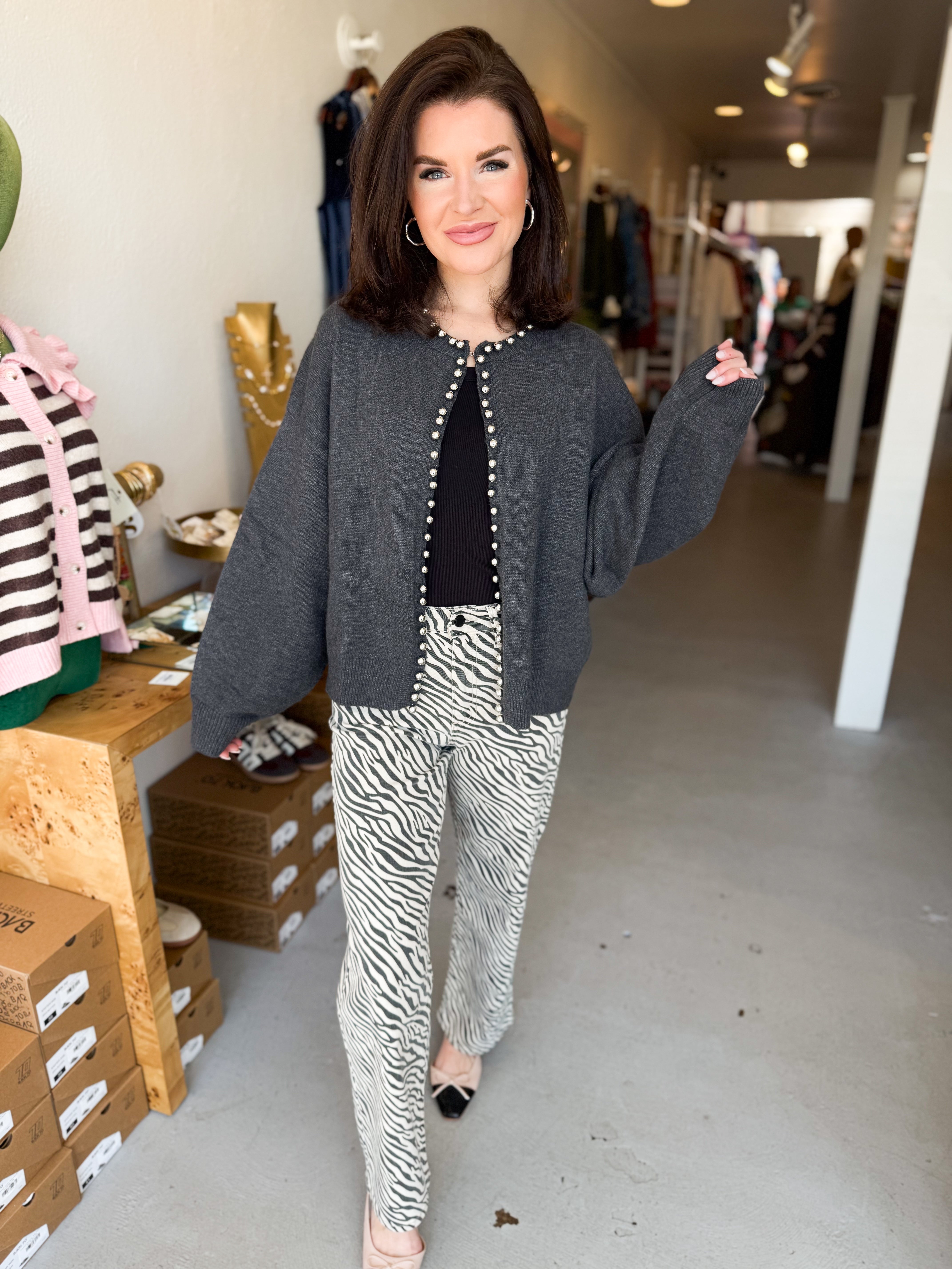 Smoke Embellished Cardigan