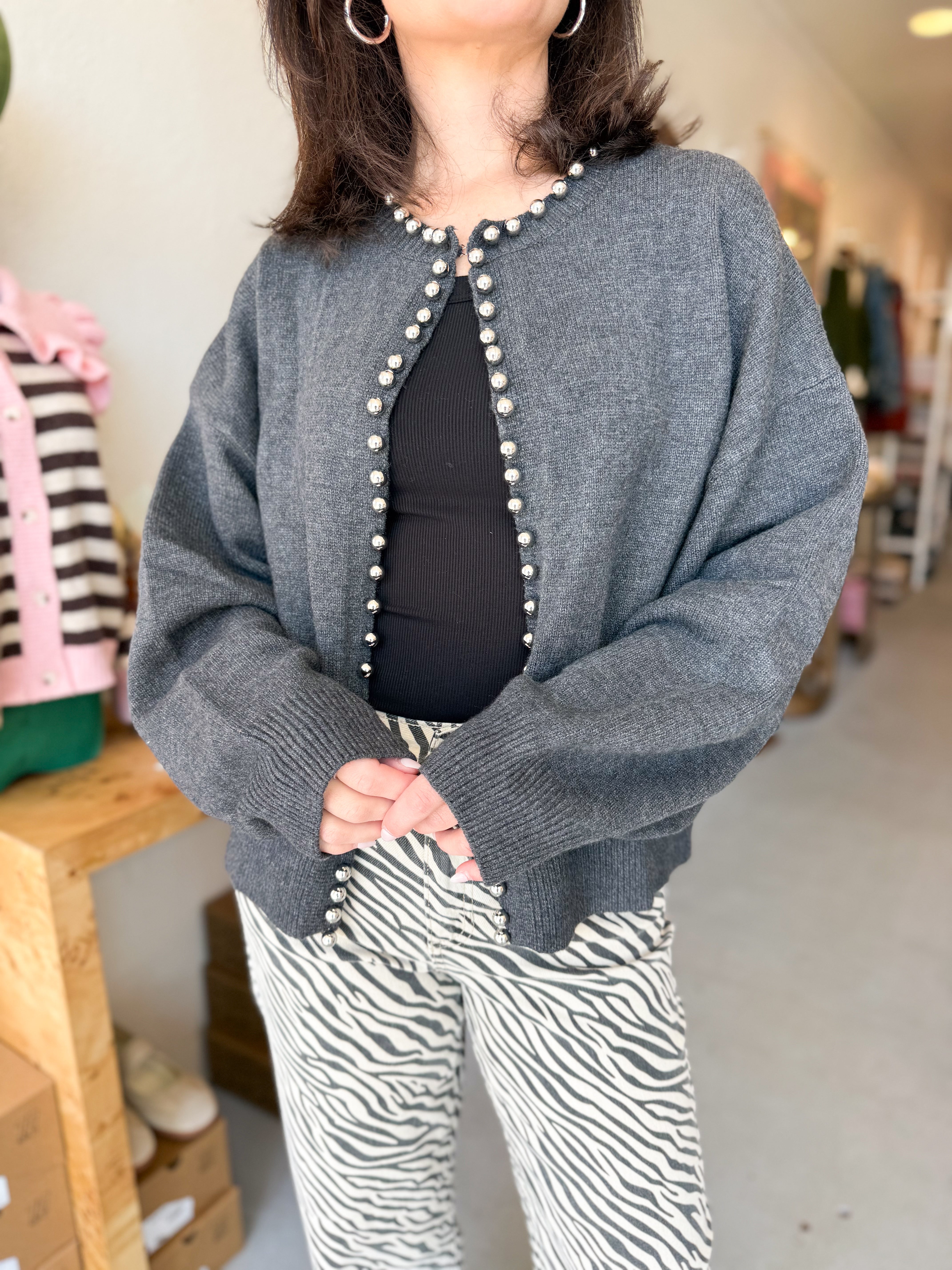 Smoke Embellished Cardigan