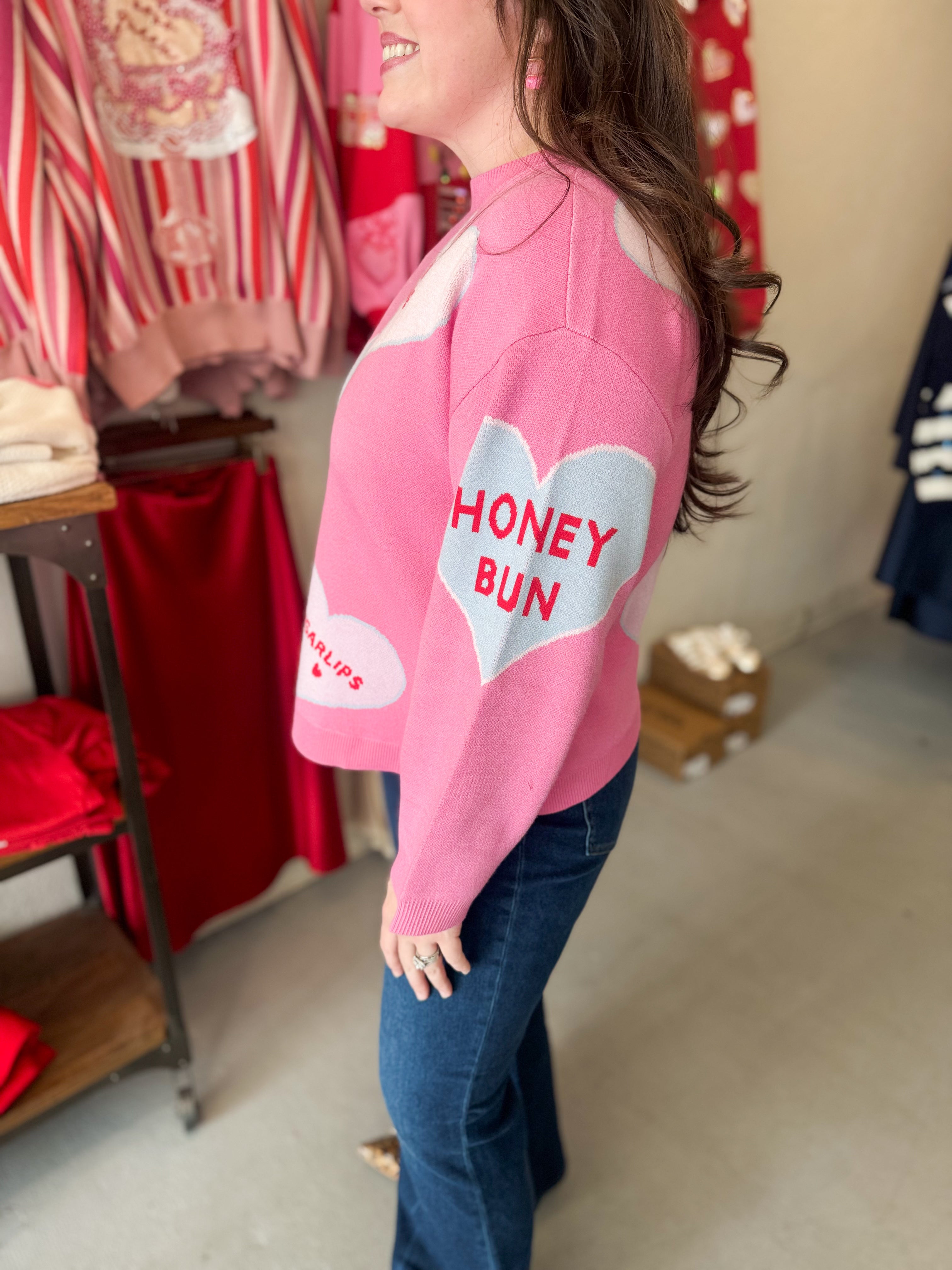 Plus Size Candy Heart Sweater