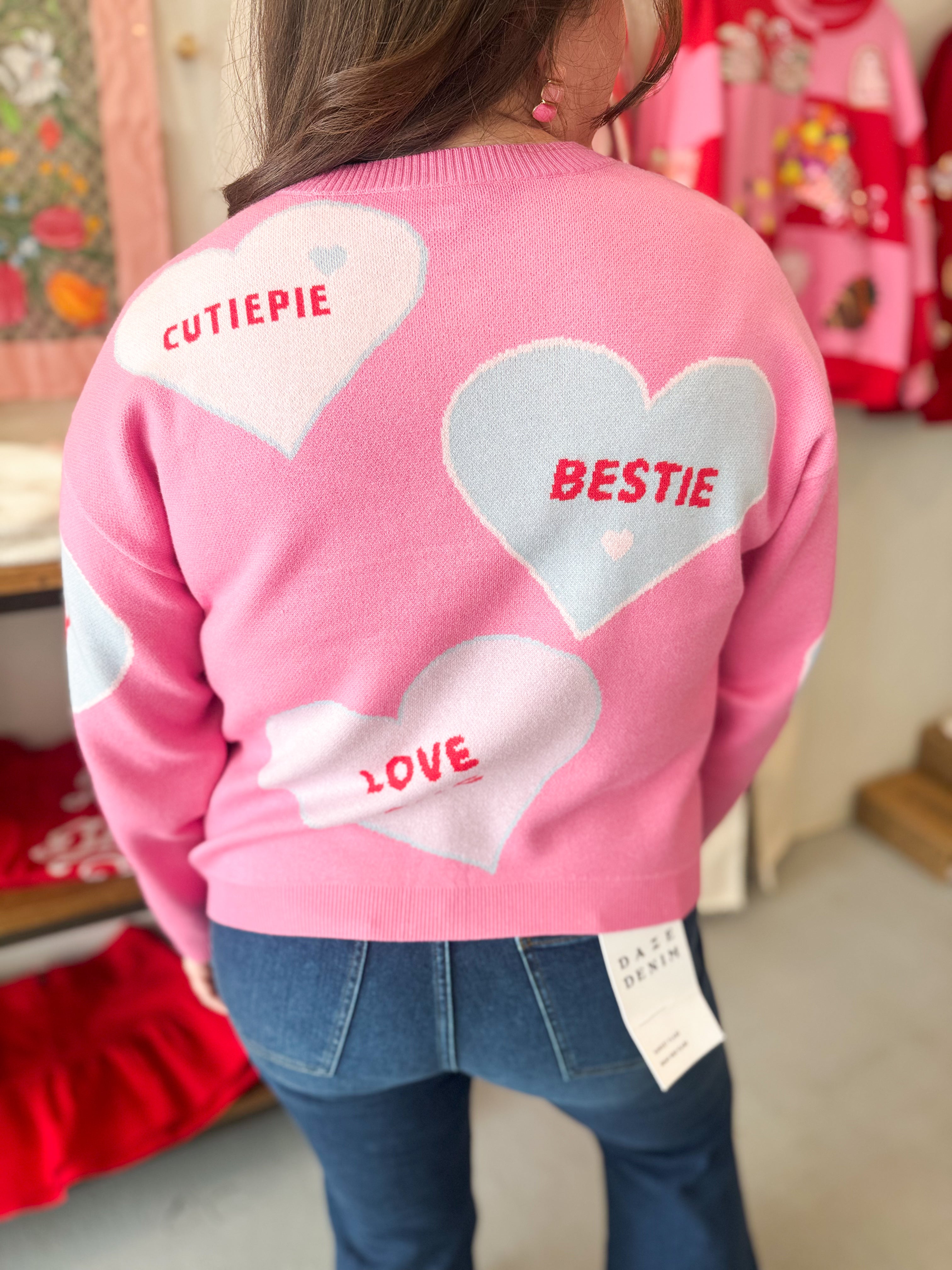 Plus Size Candy Heart Sweater