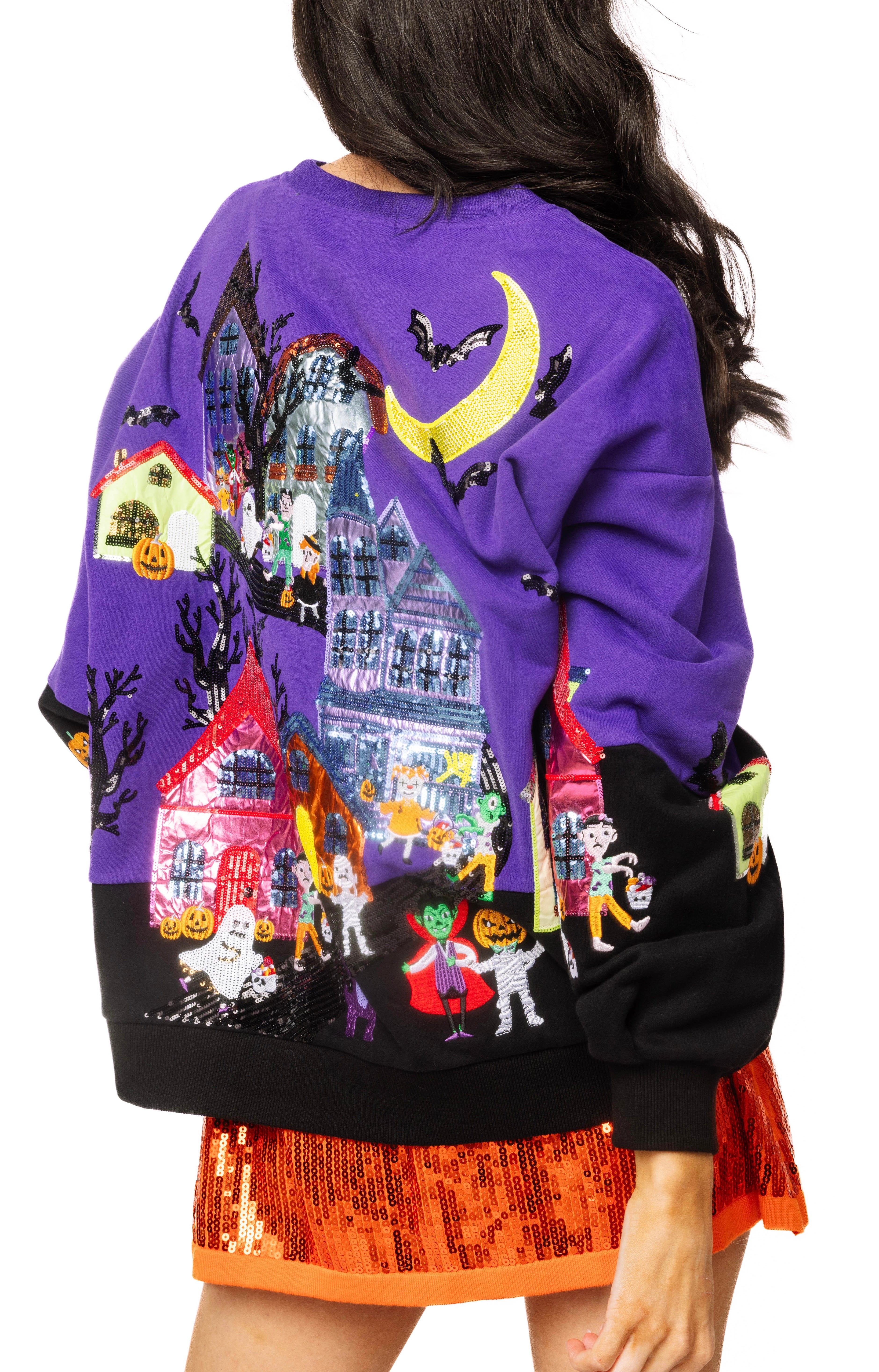 (PRE-ORDER) Queen of Sparkles Trick or Treat Scene Sweatshirt