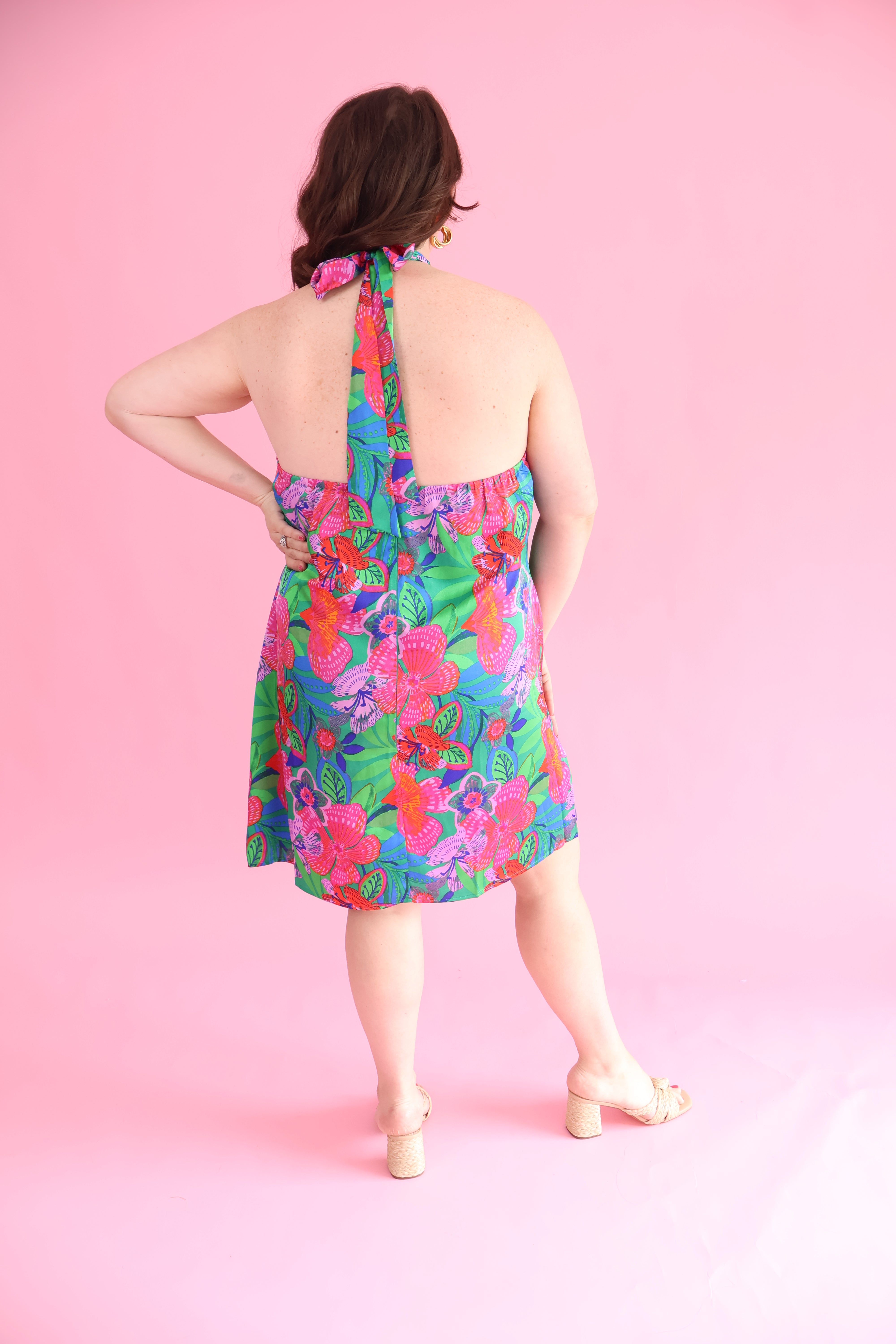 Plus Size Mivia Halter Mini Dress