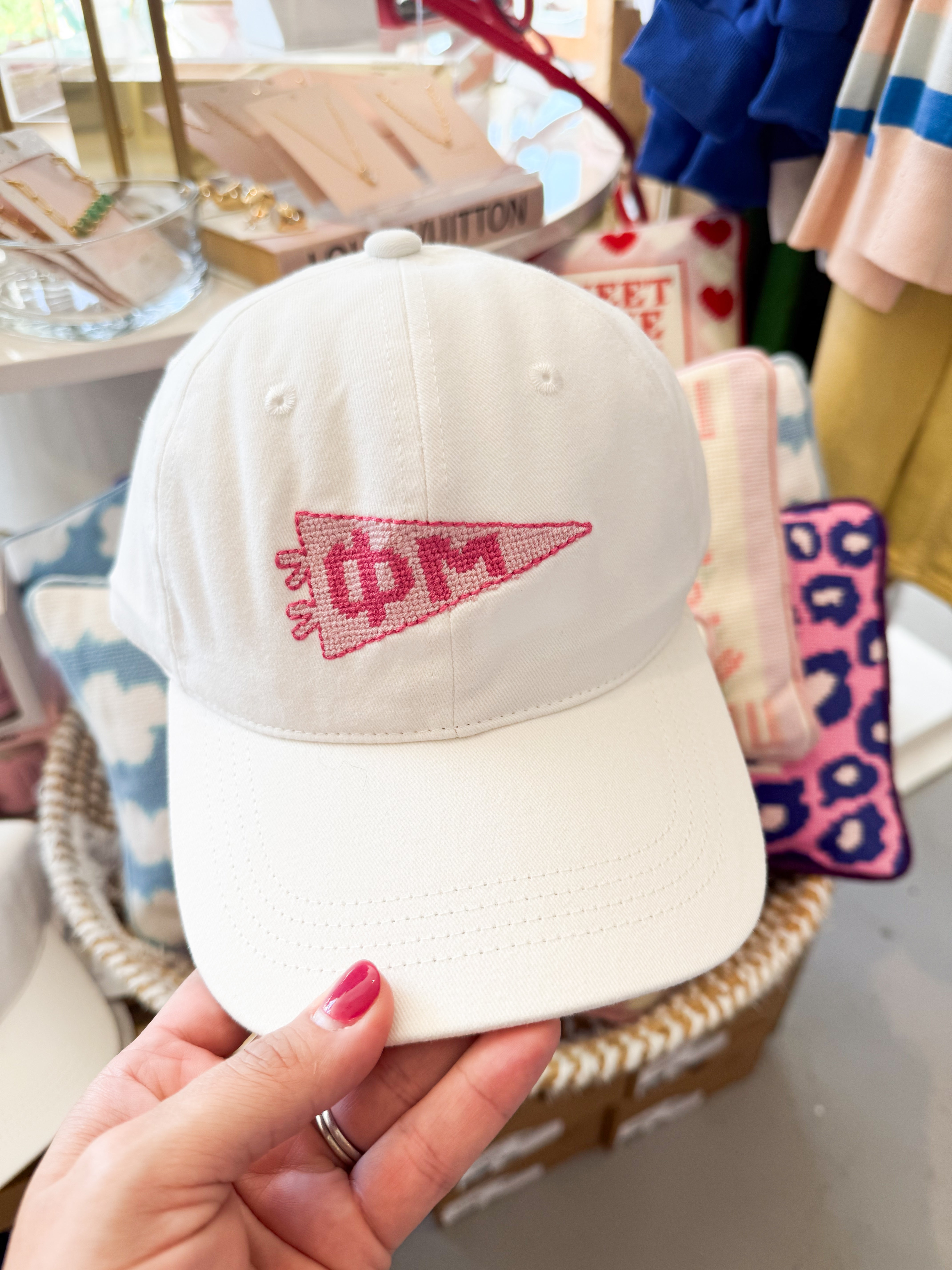 Needlepoint Sorority Pennant Hat