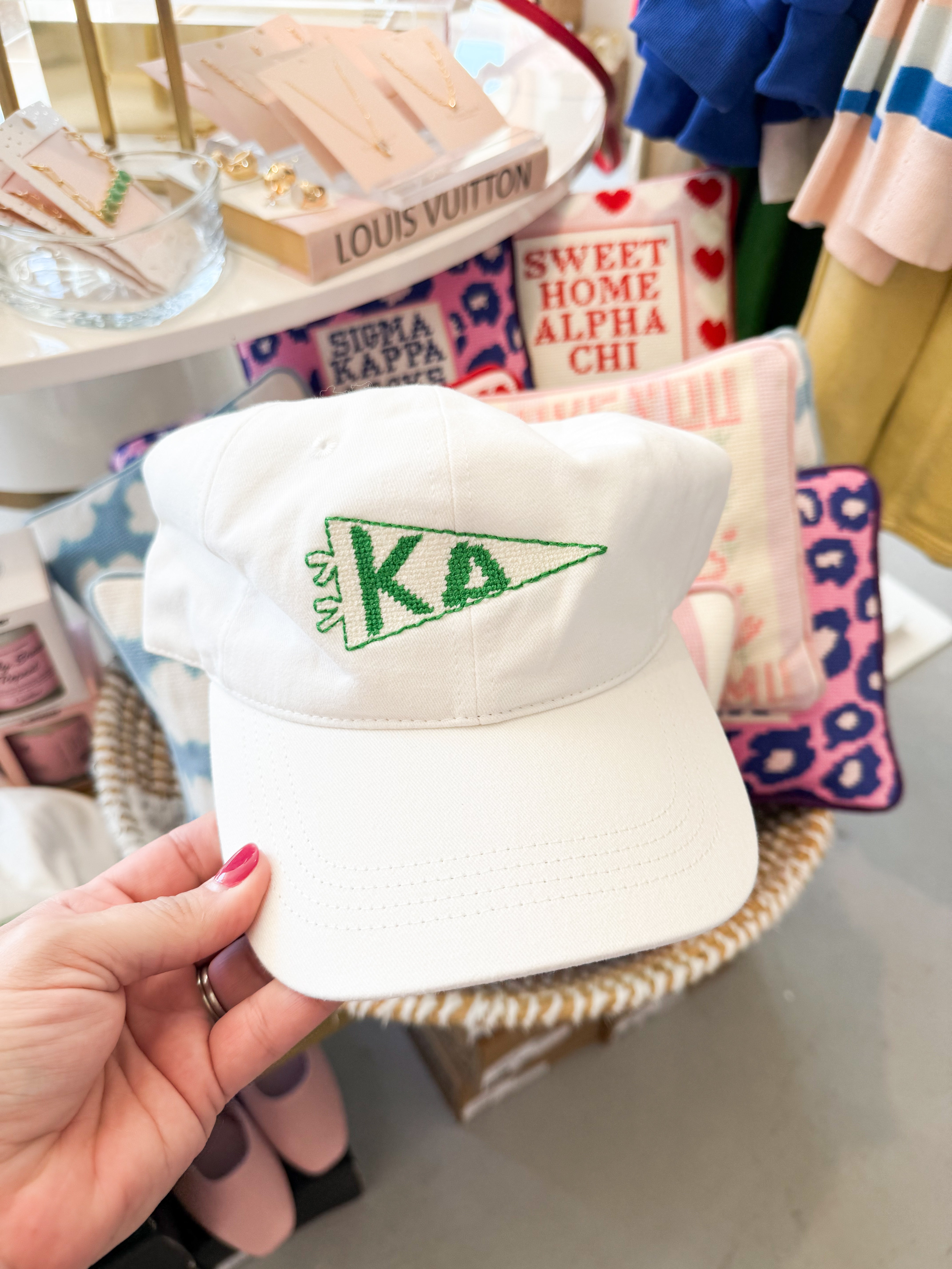 Needlepoint Sorority Pennant Hat