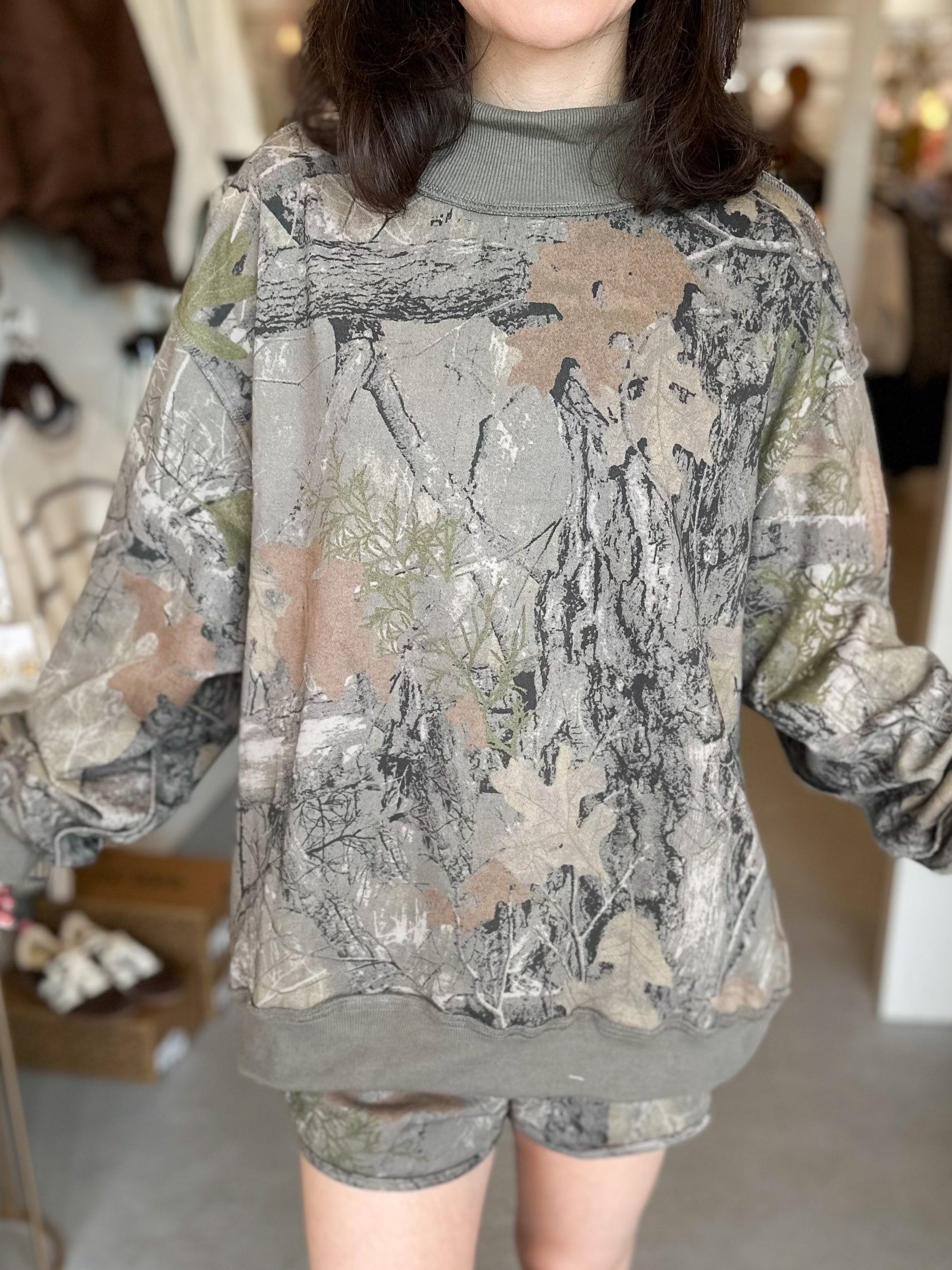 Bucket List Real-Tree Camouflage Mockneck