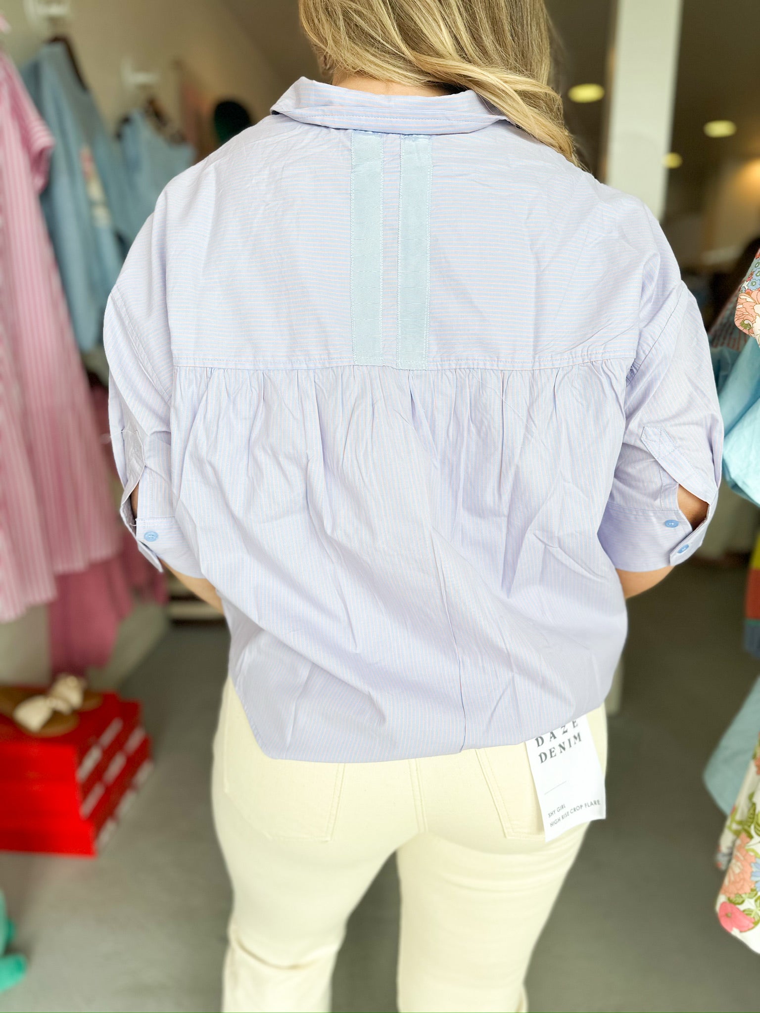 Best Friend Striped Oxford