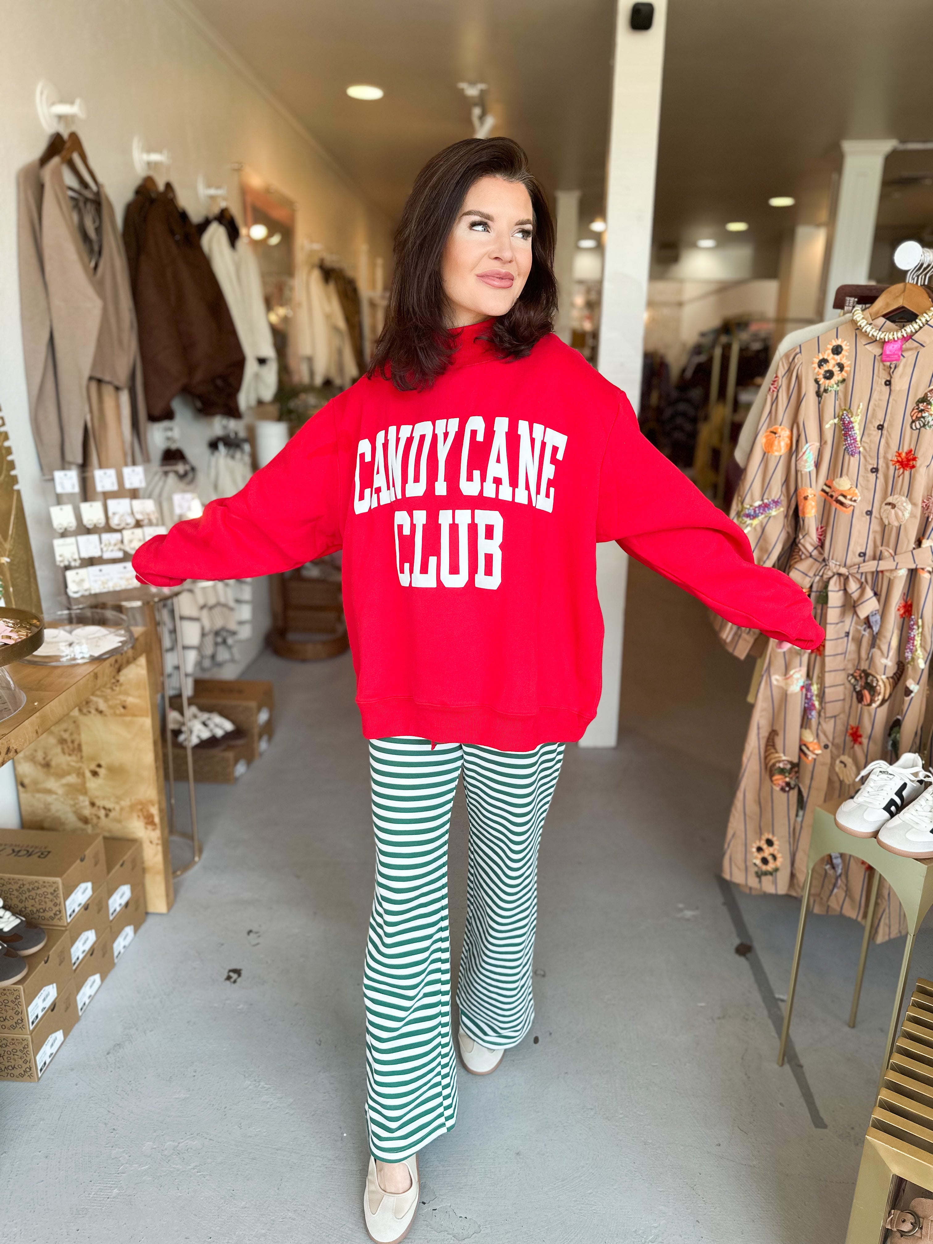 Bucket List Christmas Stripe Pants
