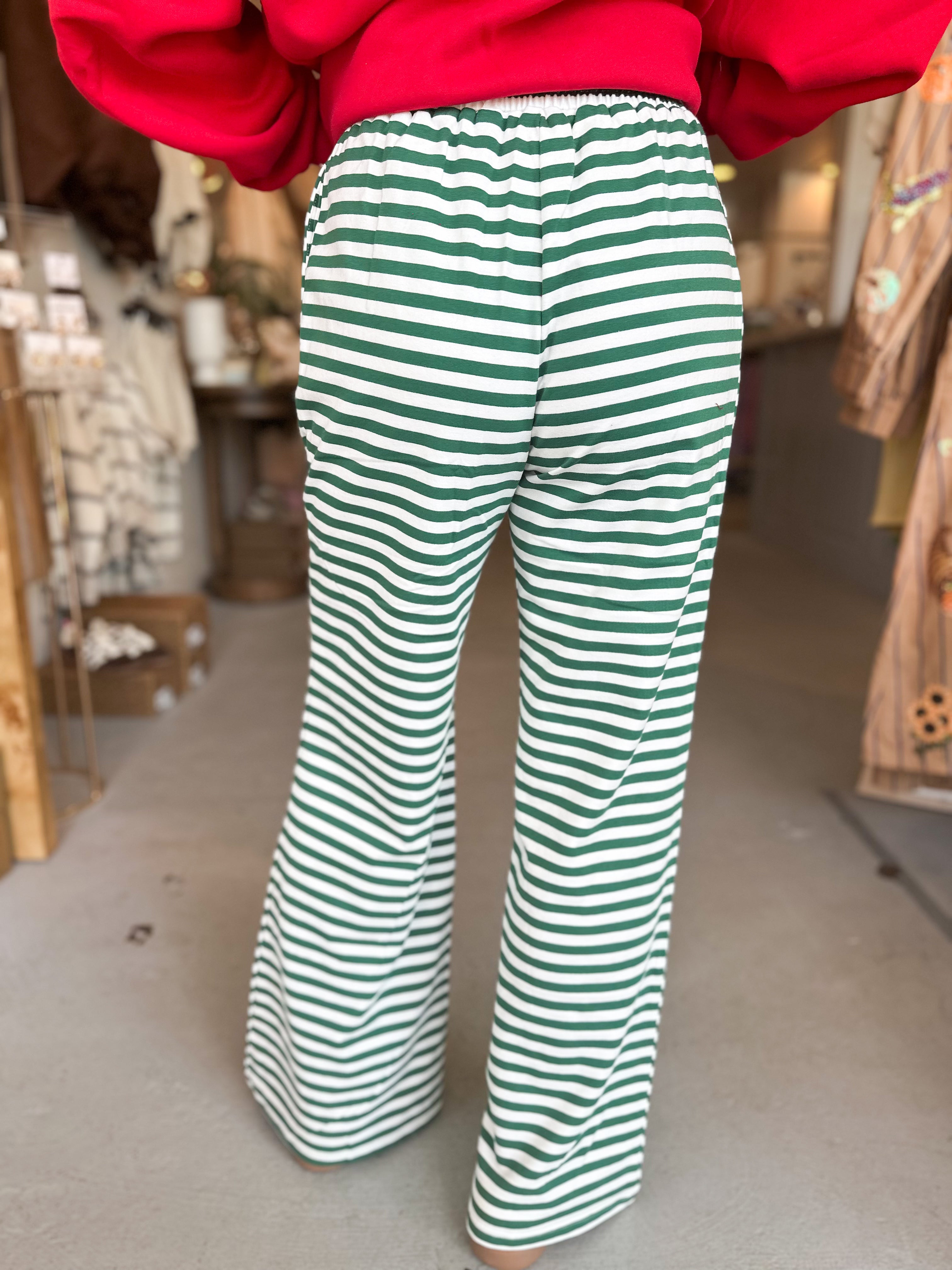 Bucket List Christmas Stripe Pants