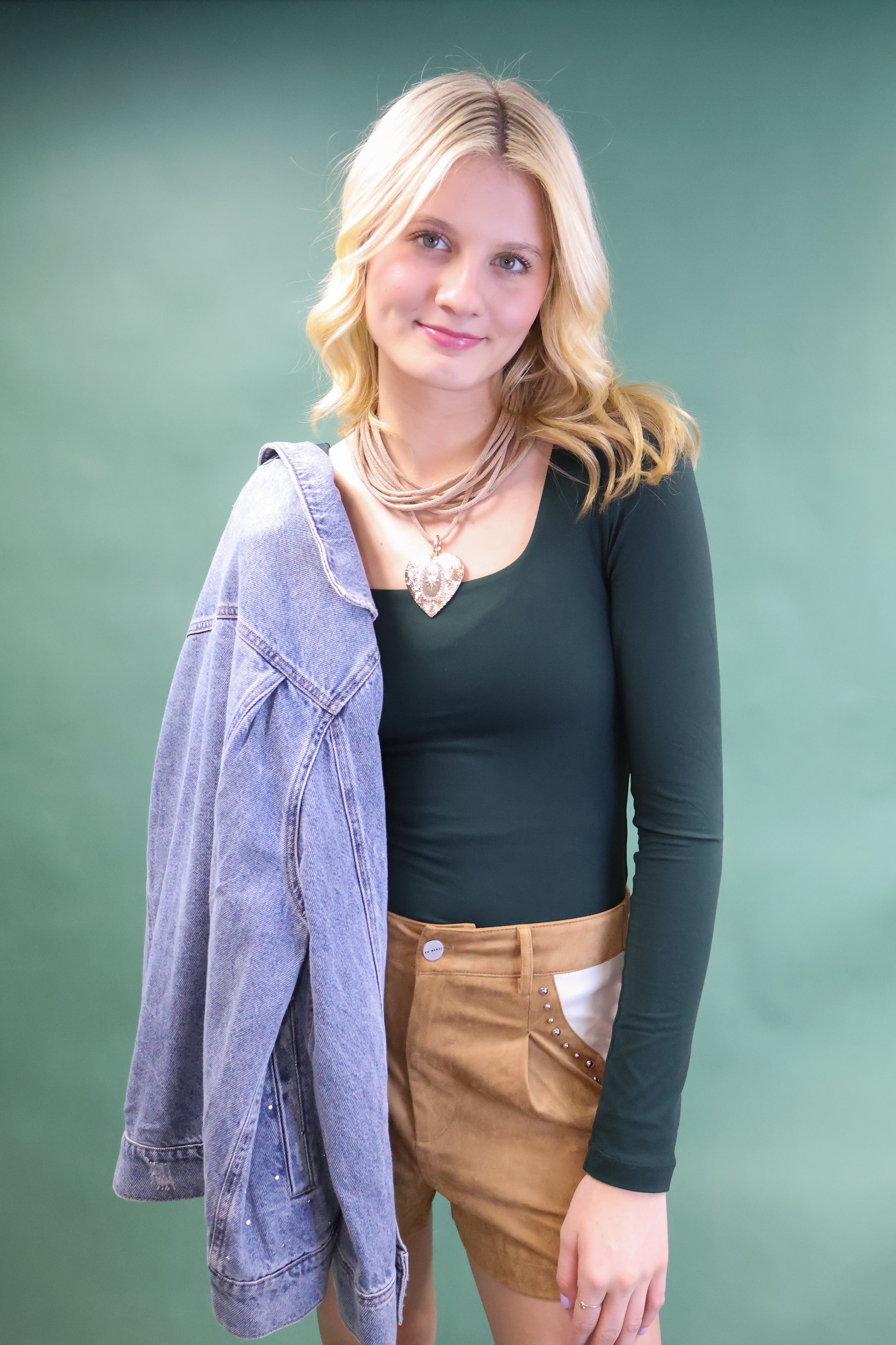 Square Neck Long Sleeve Top