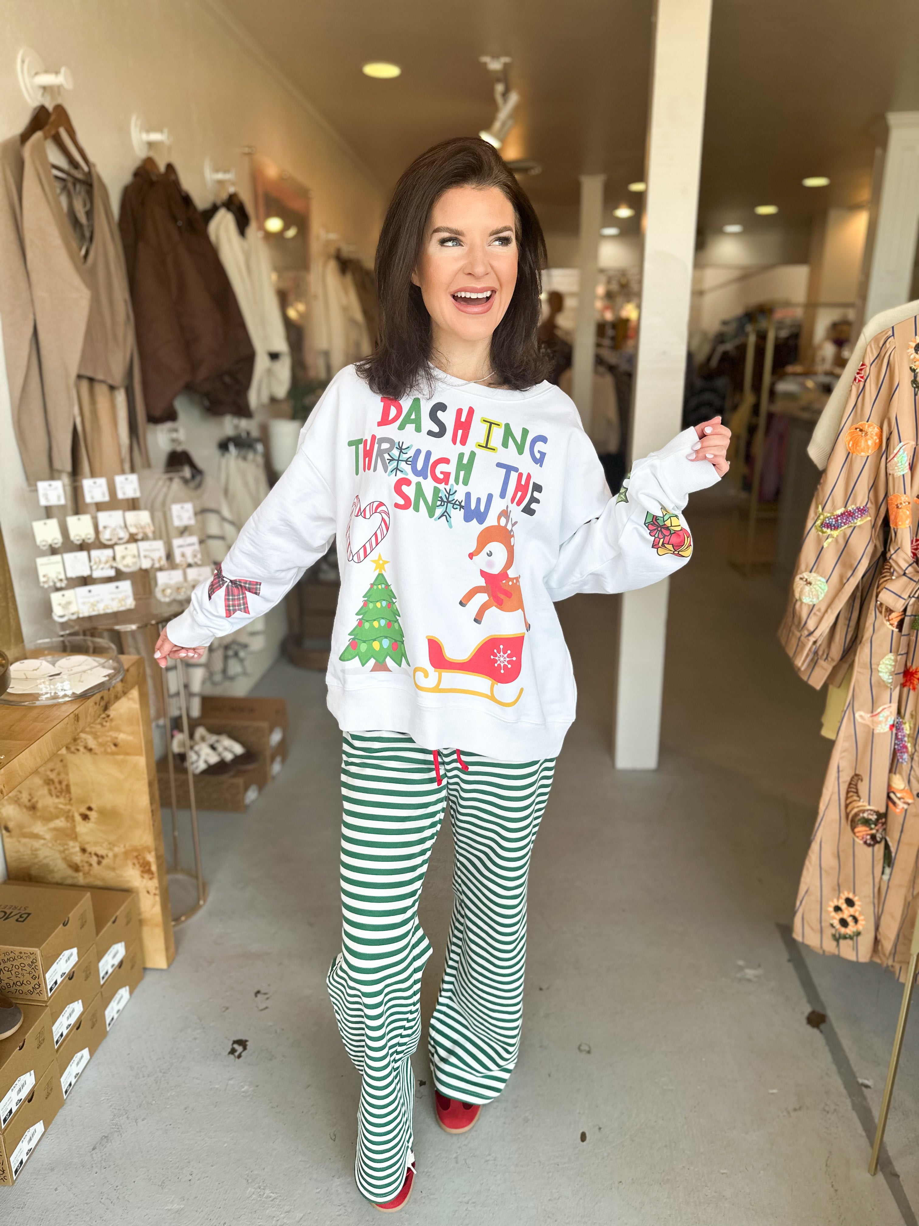 Bucket List Dashing Through the Snow Sweatshirt
