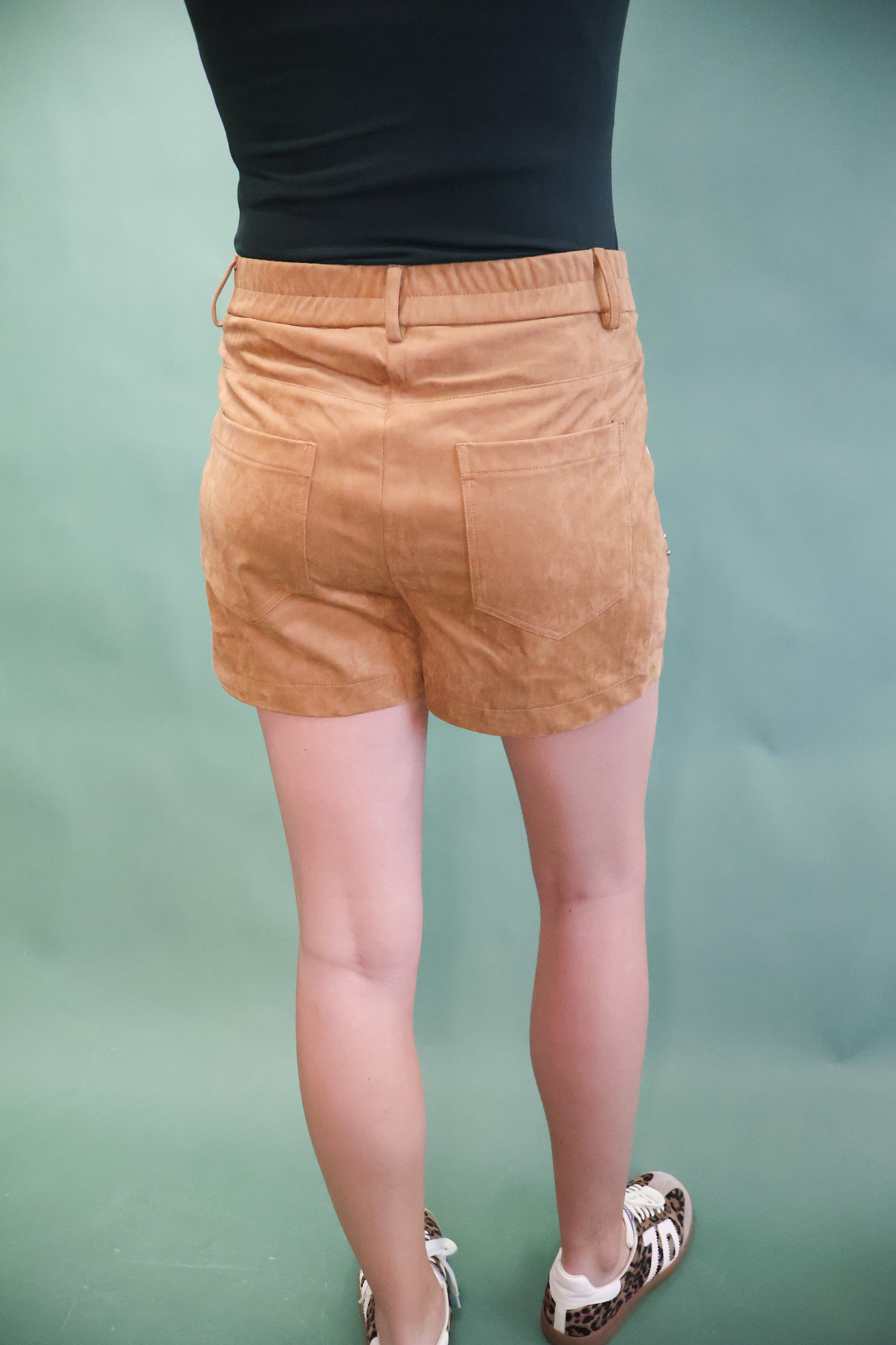 Saddle Suede Shorts