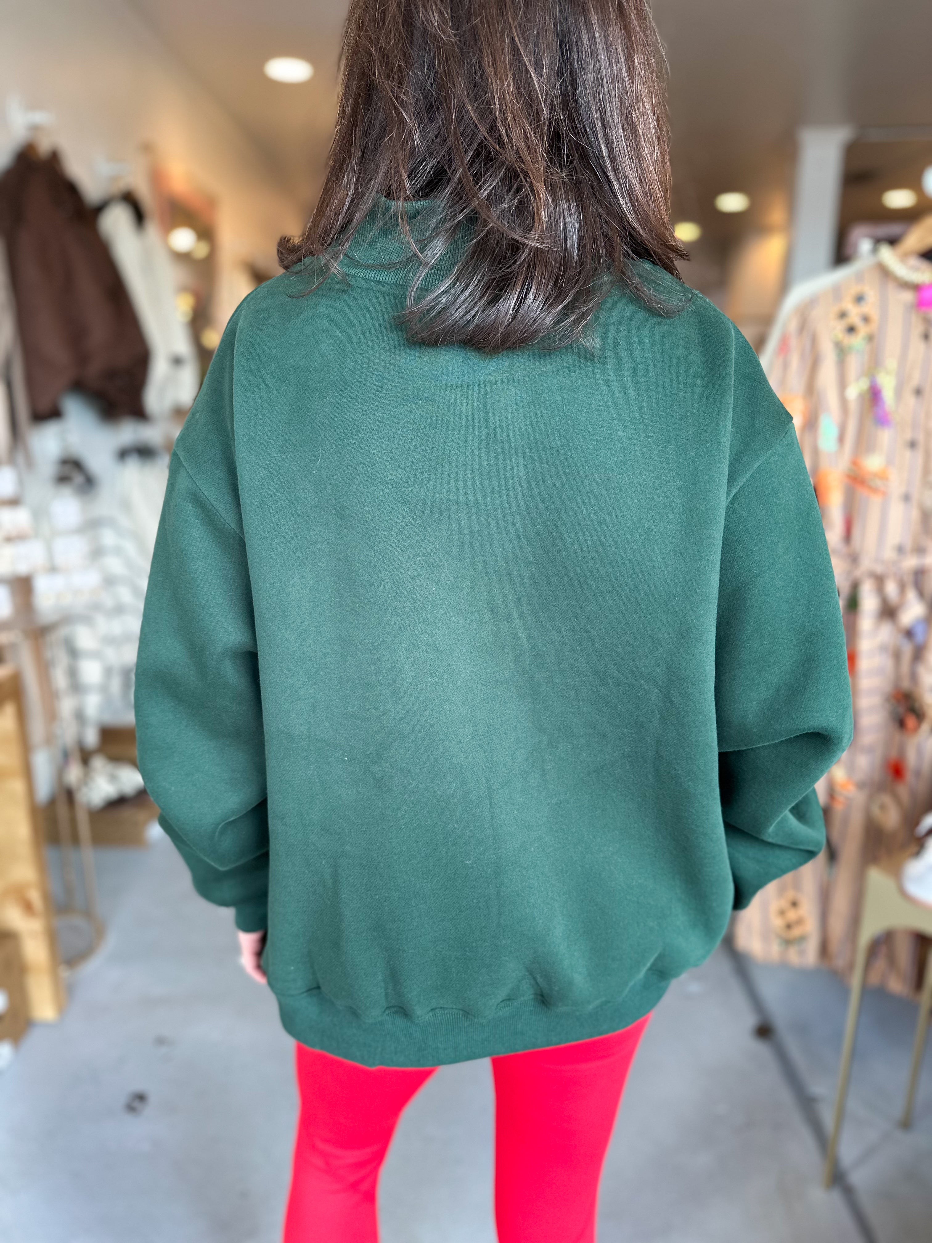 Bucket List Reversible Deck the Halls Mockneck
