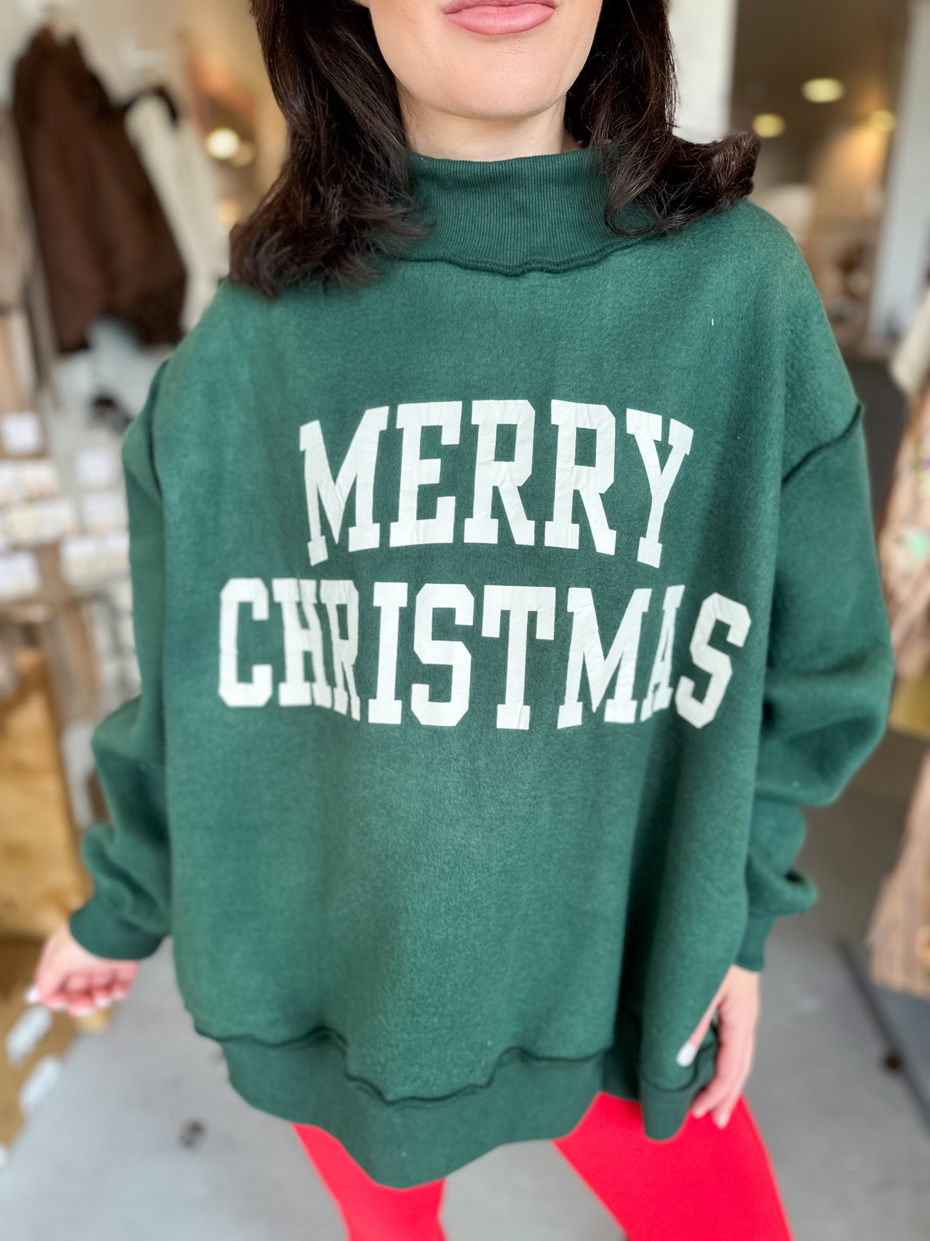 Bucket List Reversible Deck the Halls Mockneck