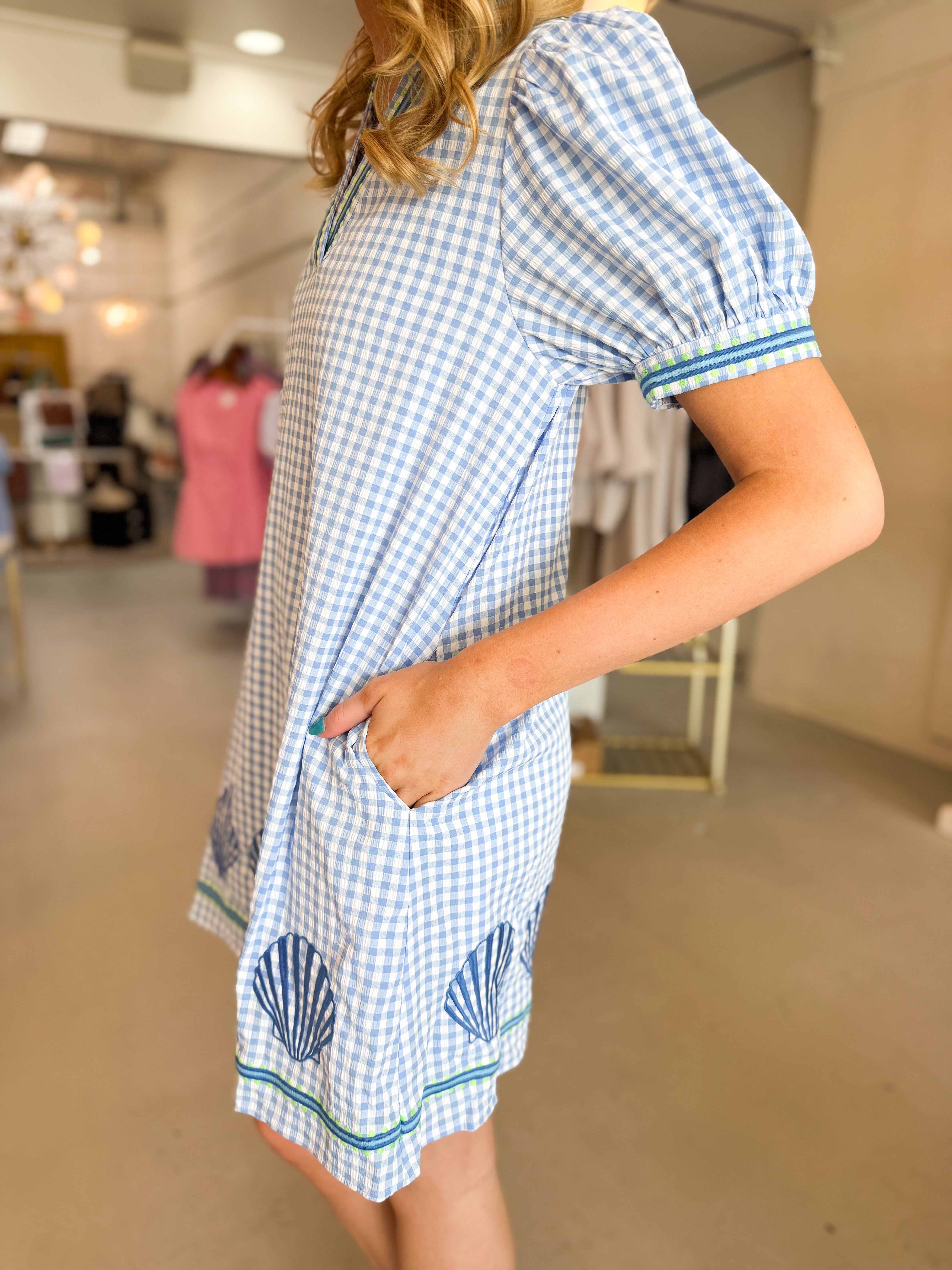 Oceanside Gingham Dress