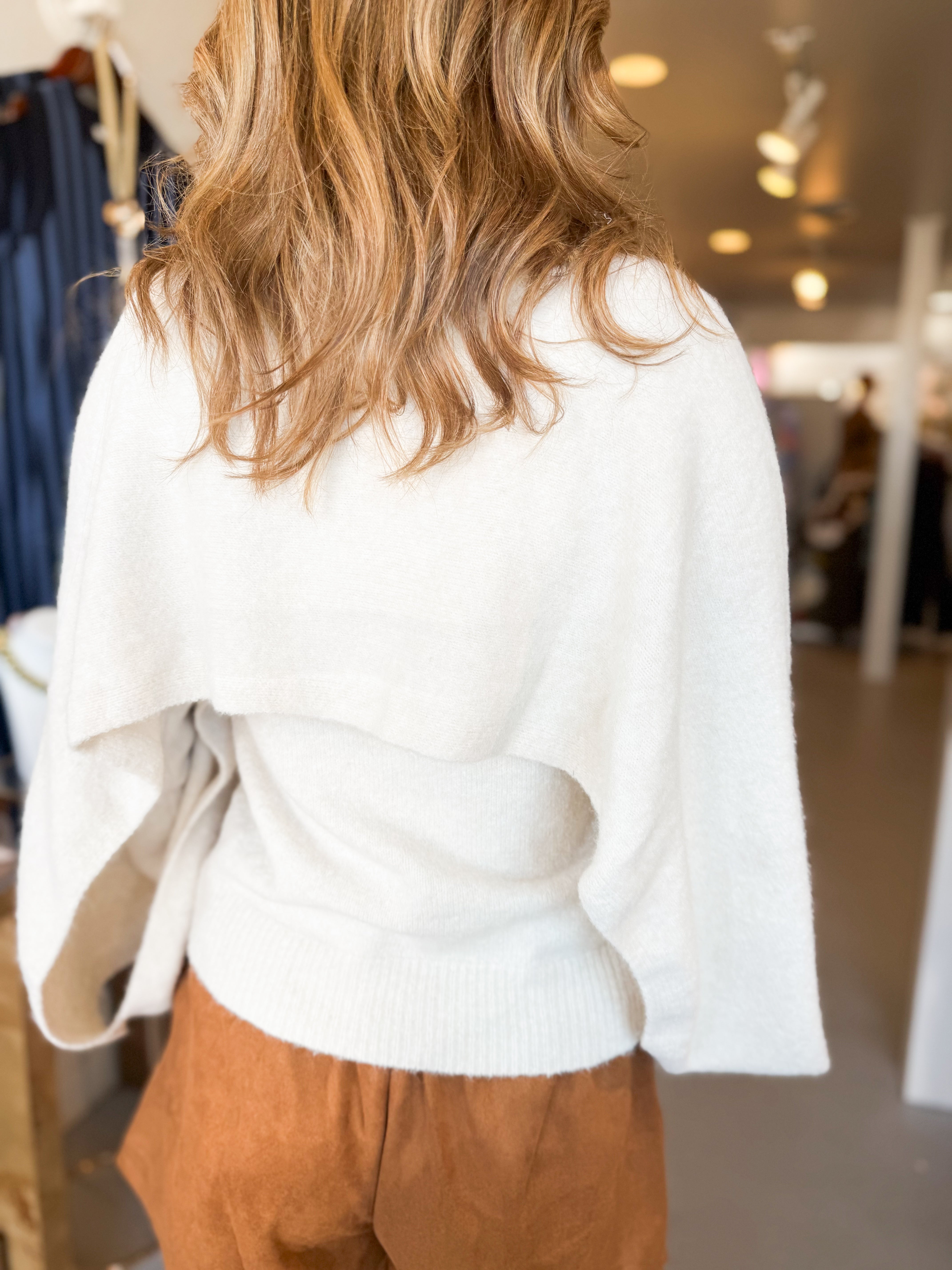 Layered Cape Sweater