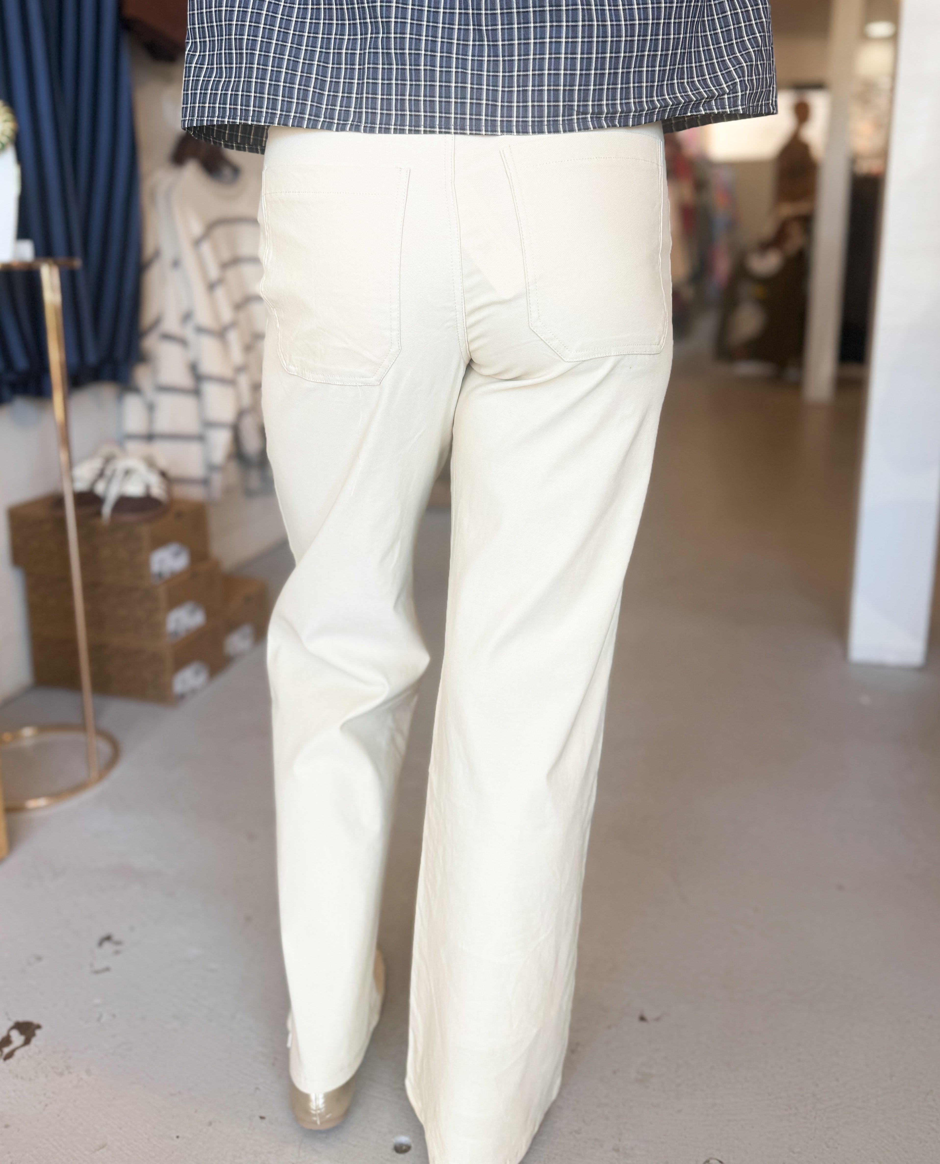 High-Rise Boot Cut Pants