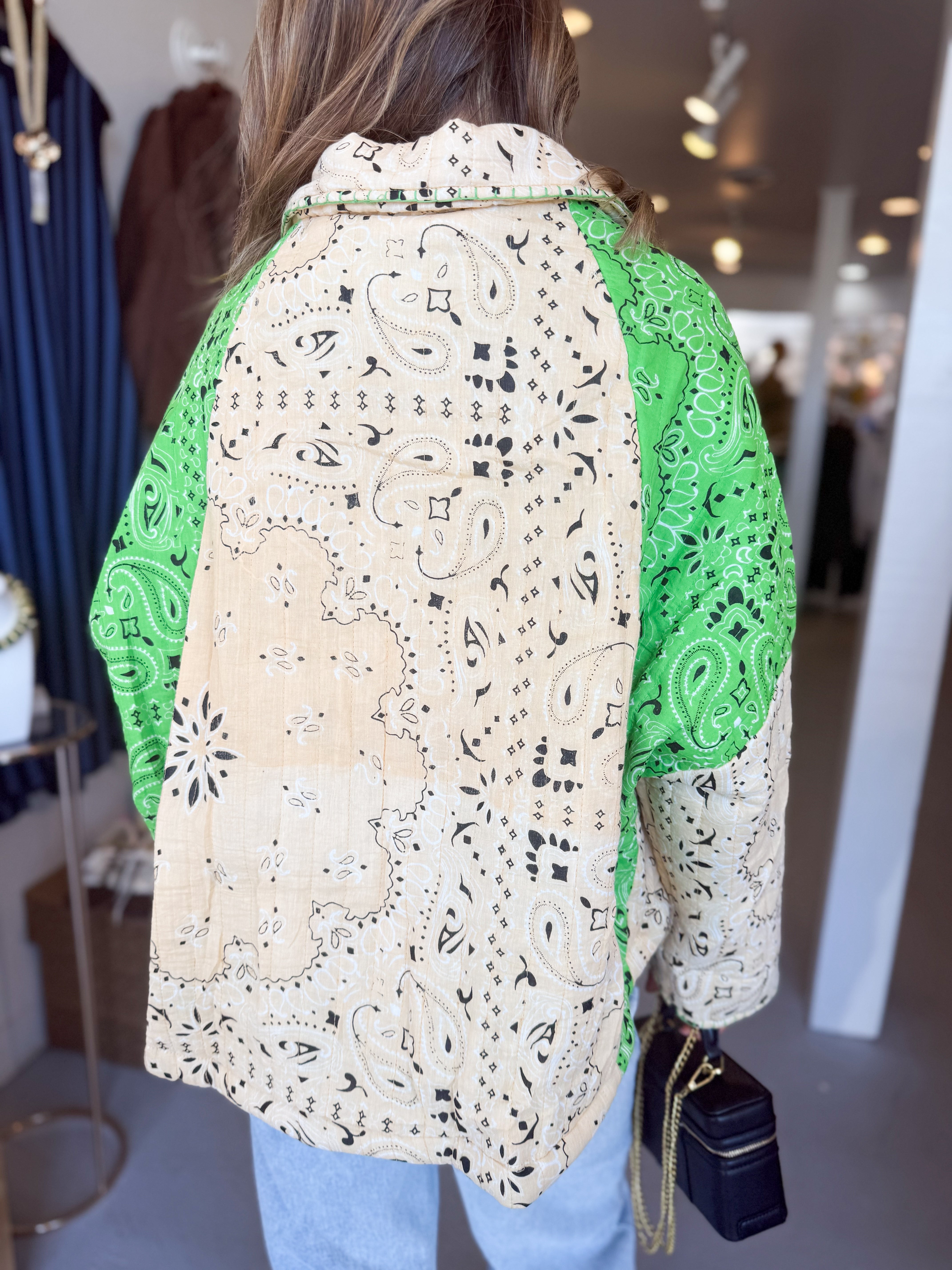 Color Block Quilted Jacket