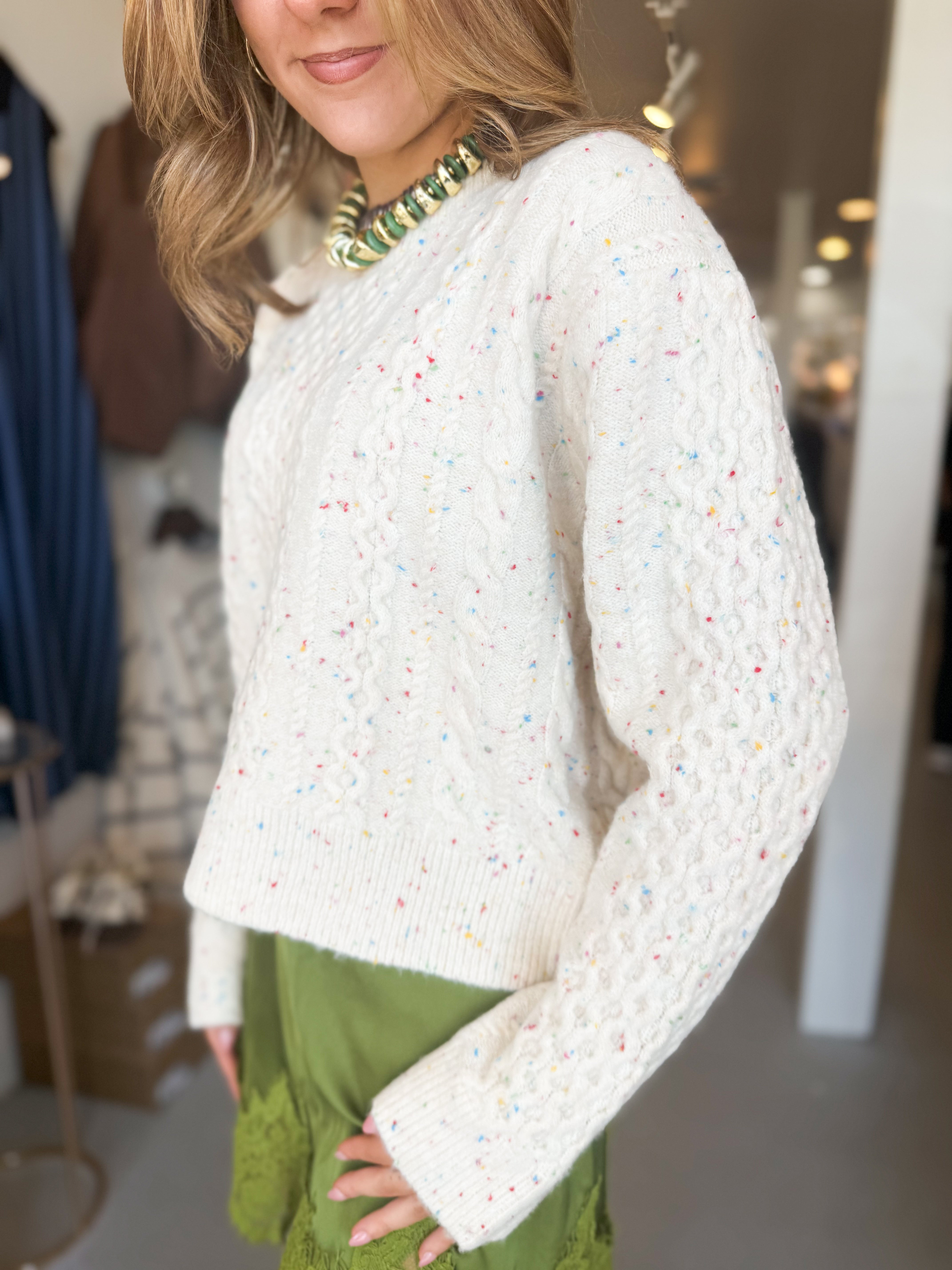 Speckled Knit Sweater