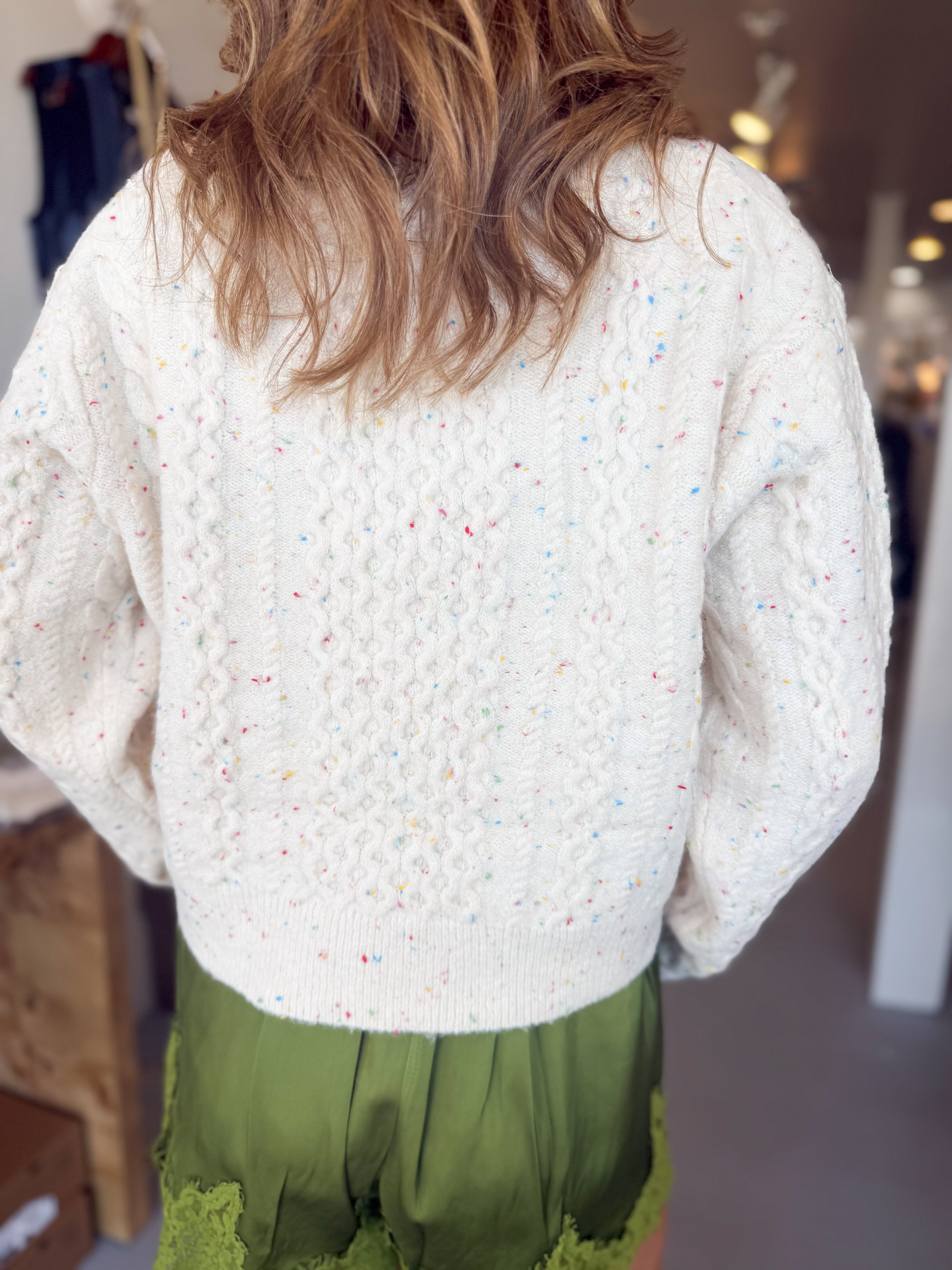 Speckled Knit Sweater