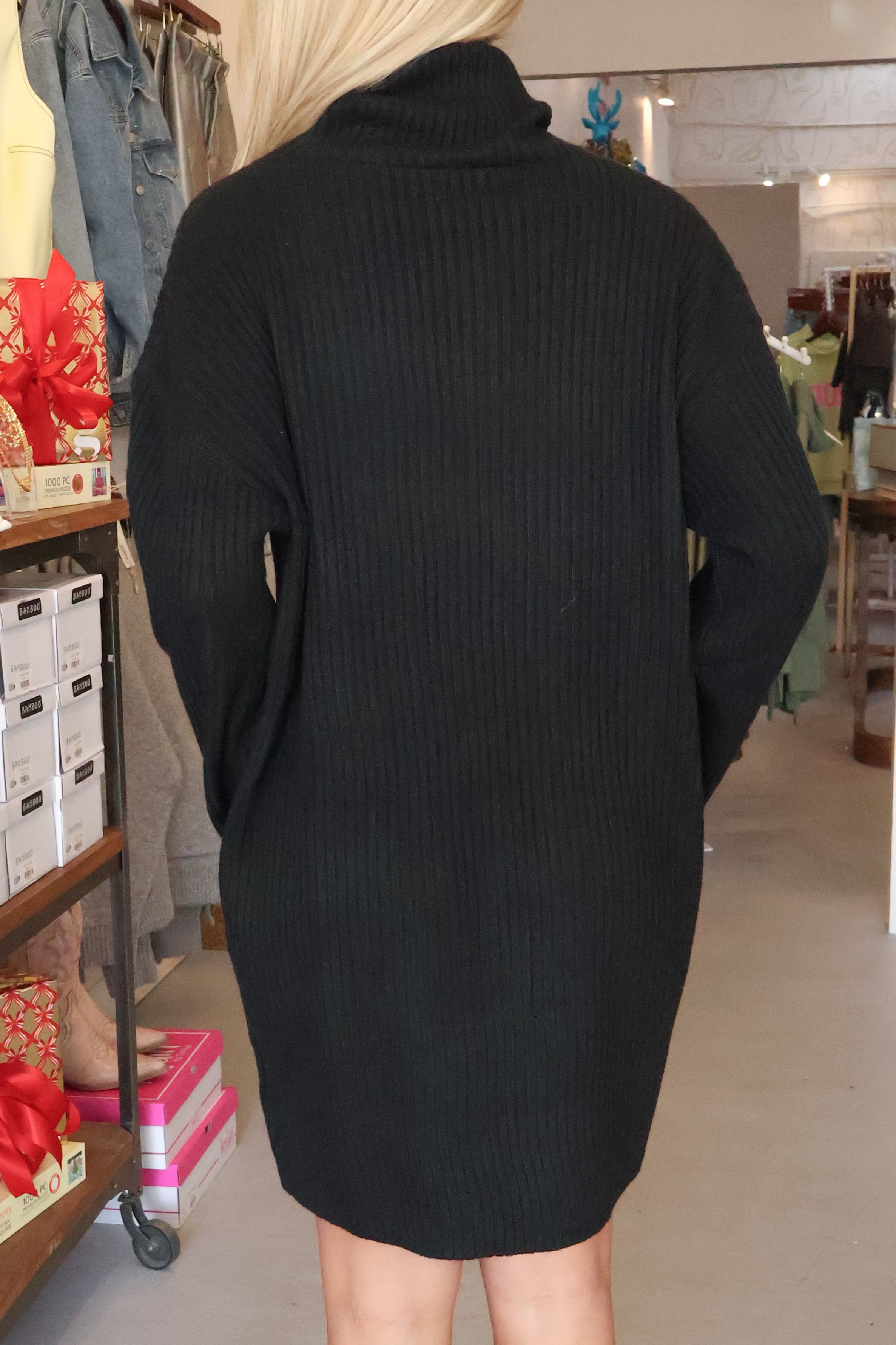 Turtle Neck Sweater Dress