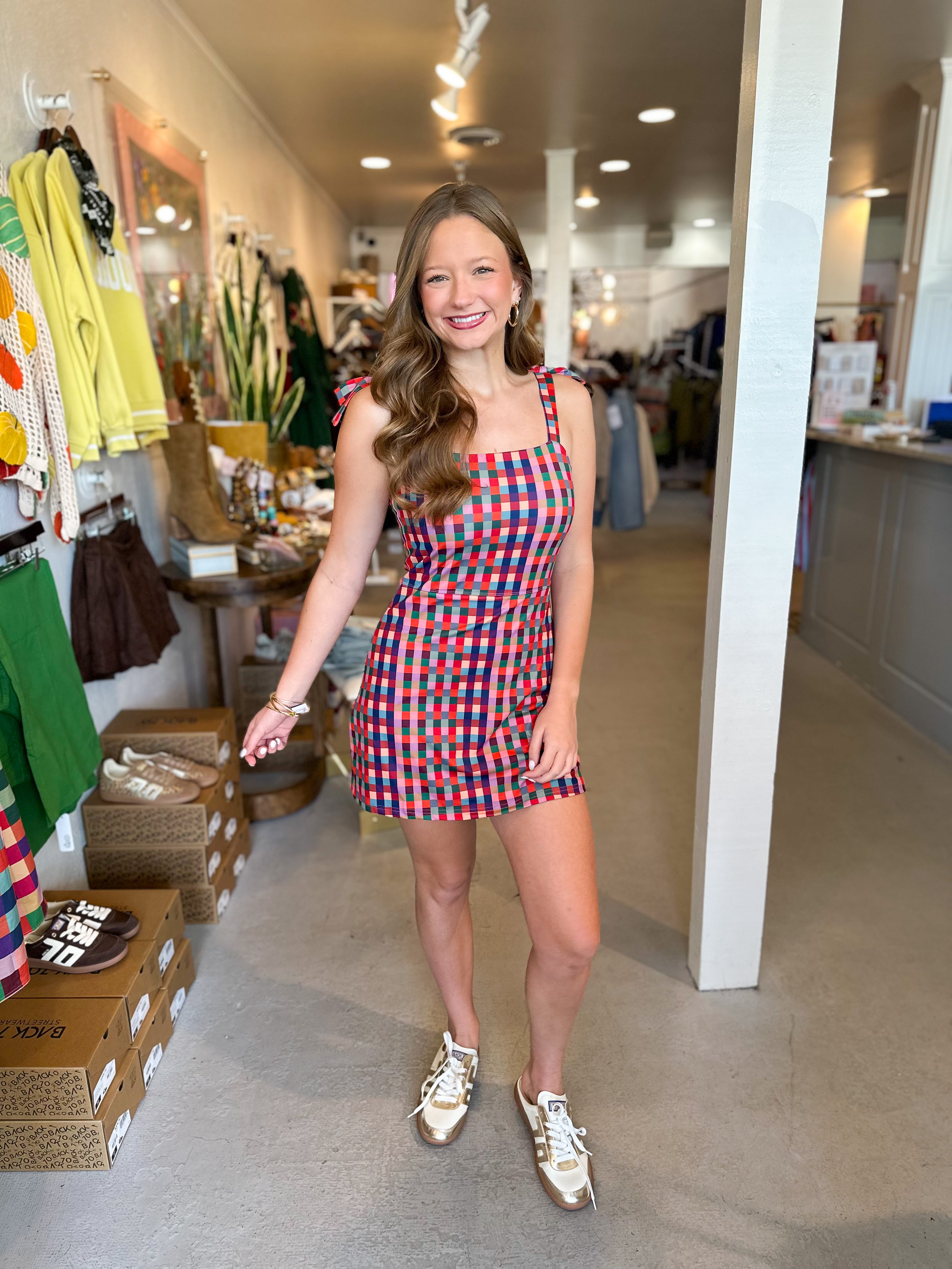 Check Mate Mini Dress