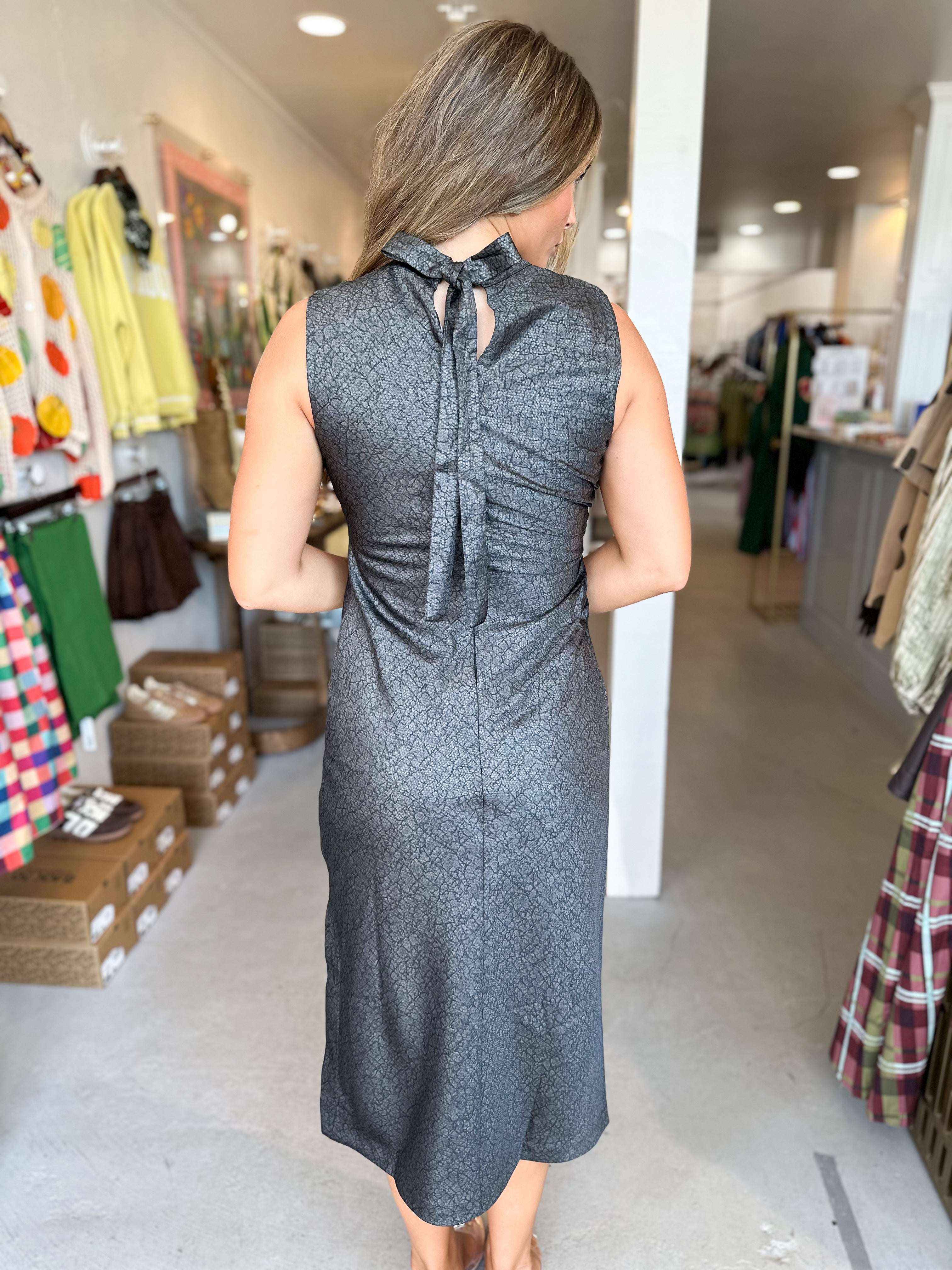 Snake Skin Midi Dress