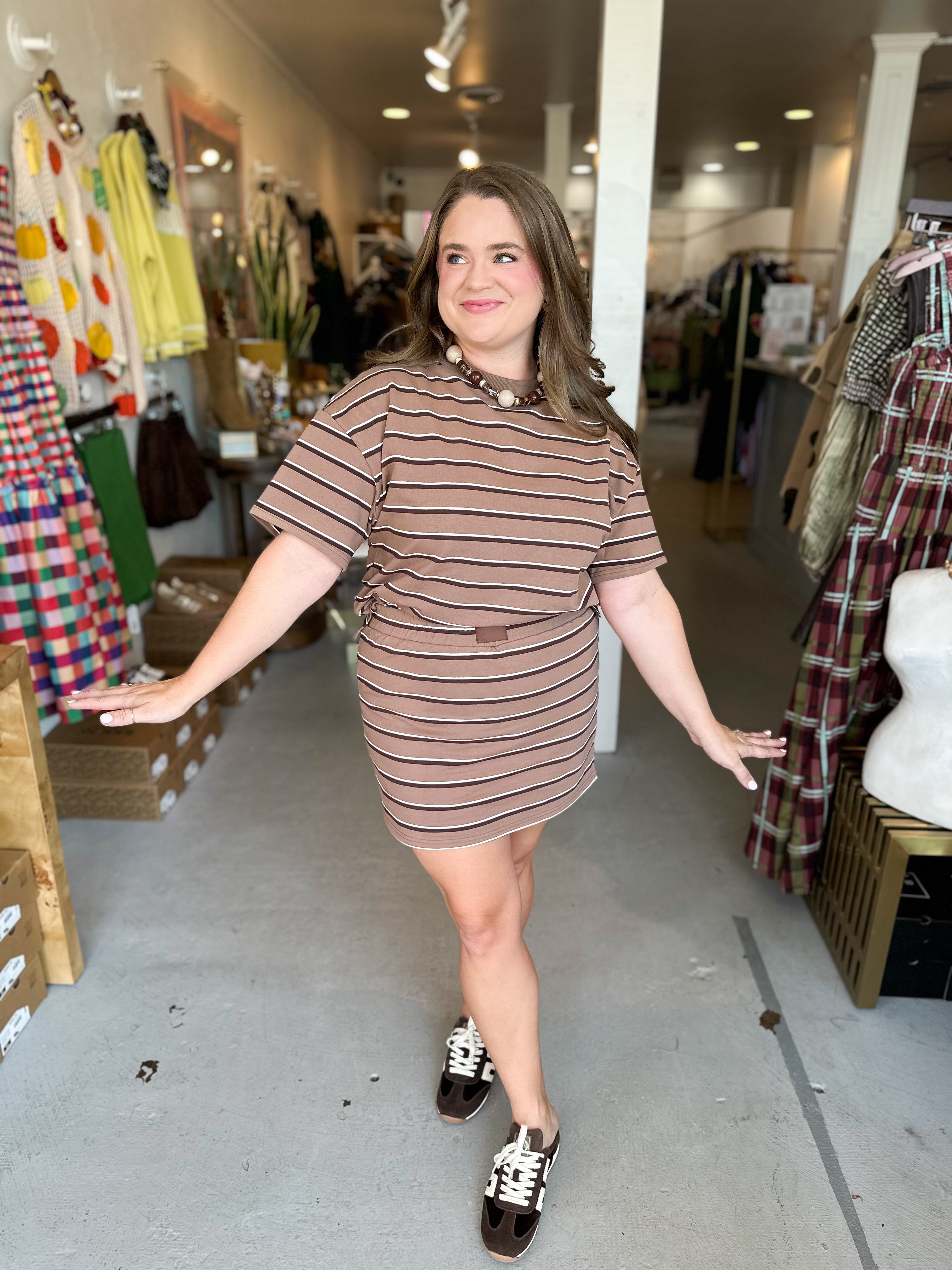 Striped Boxy Lounge Top