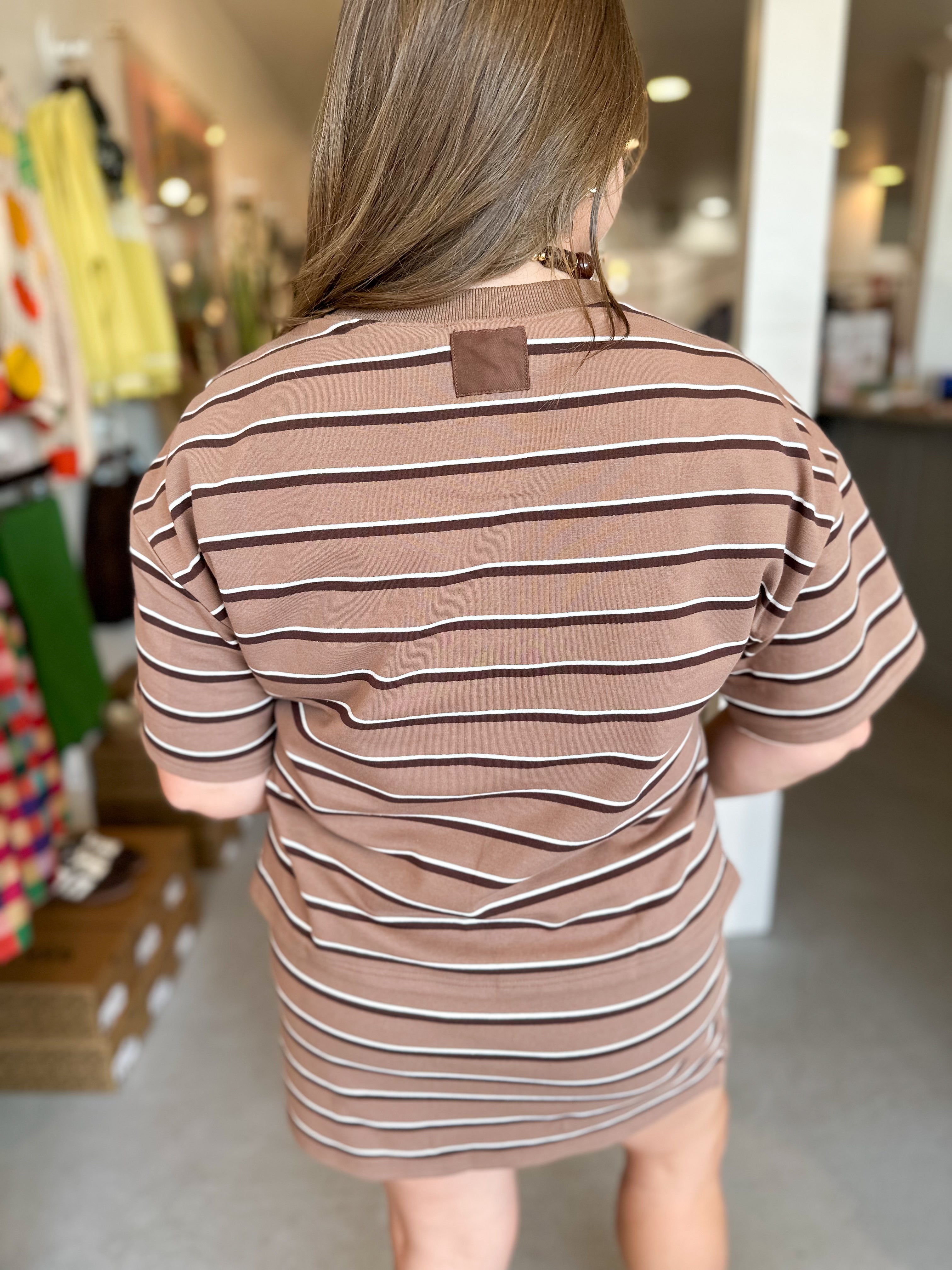 Striped Boxy Lounge Top