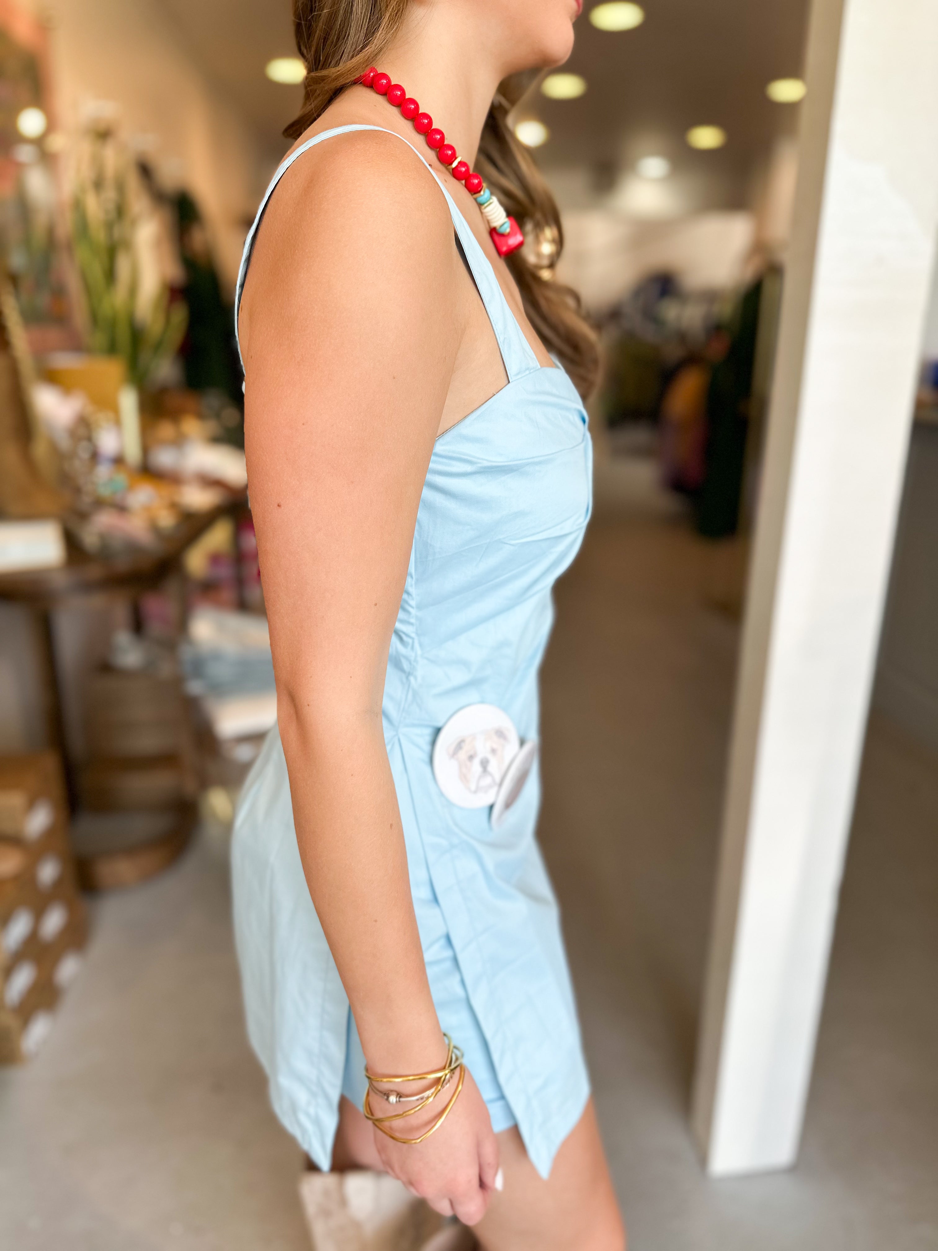 Front Twist Skirted Romper