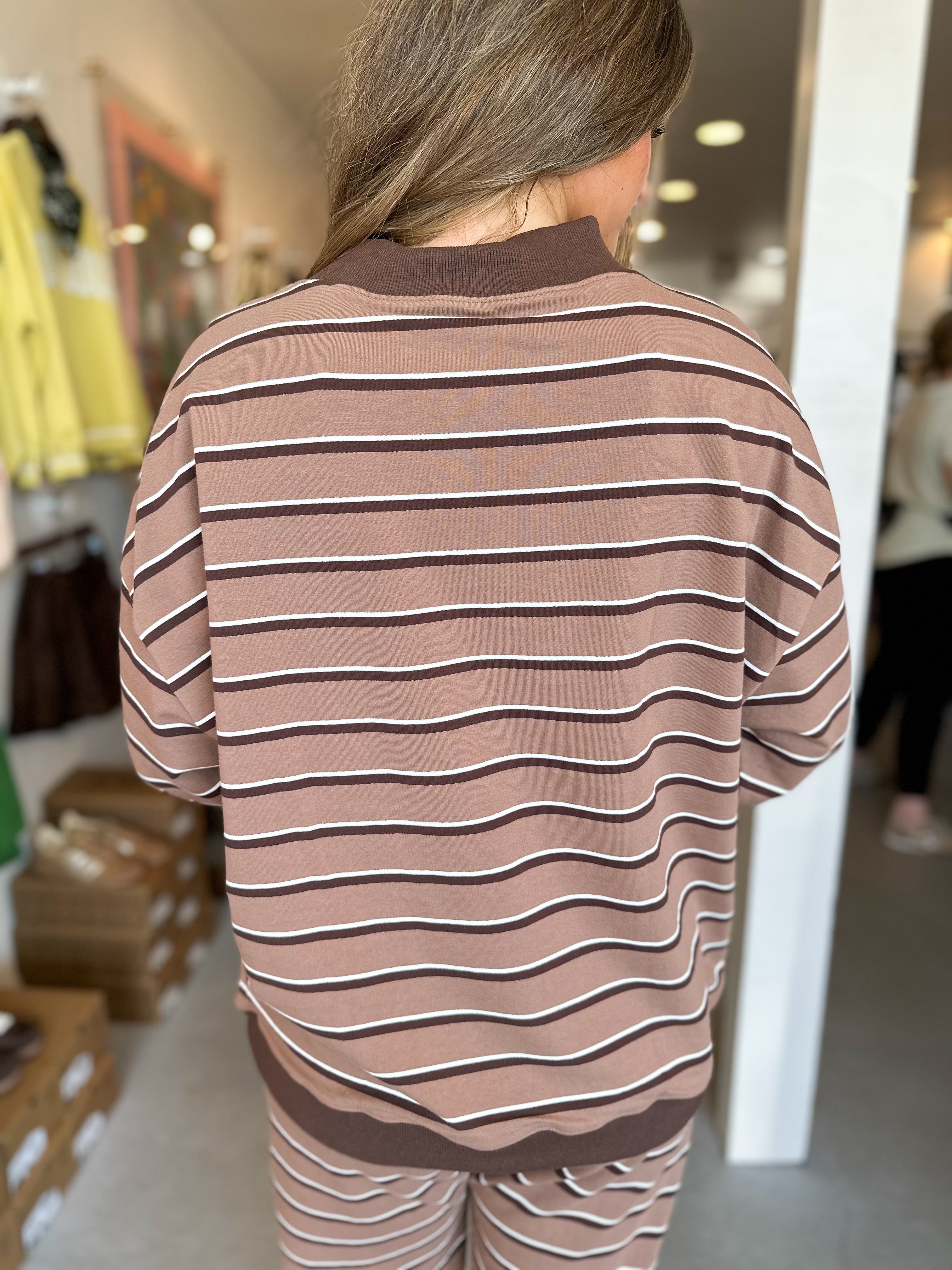 Mock Neck Lounge Sweatshirt