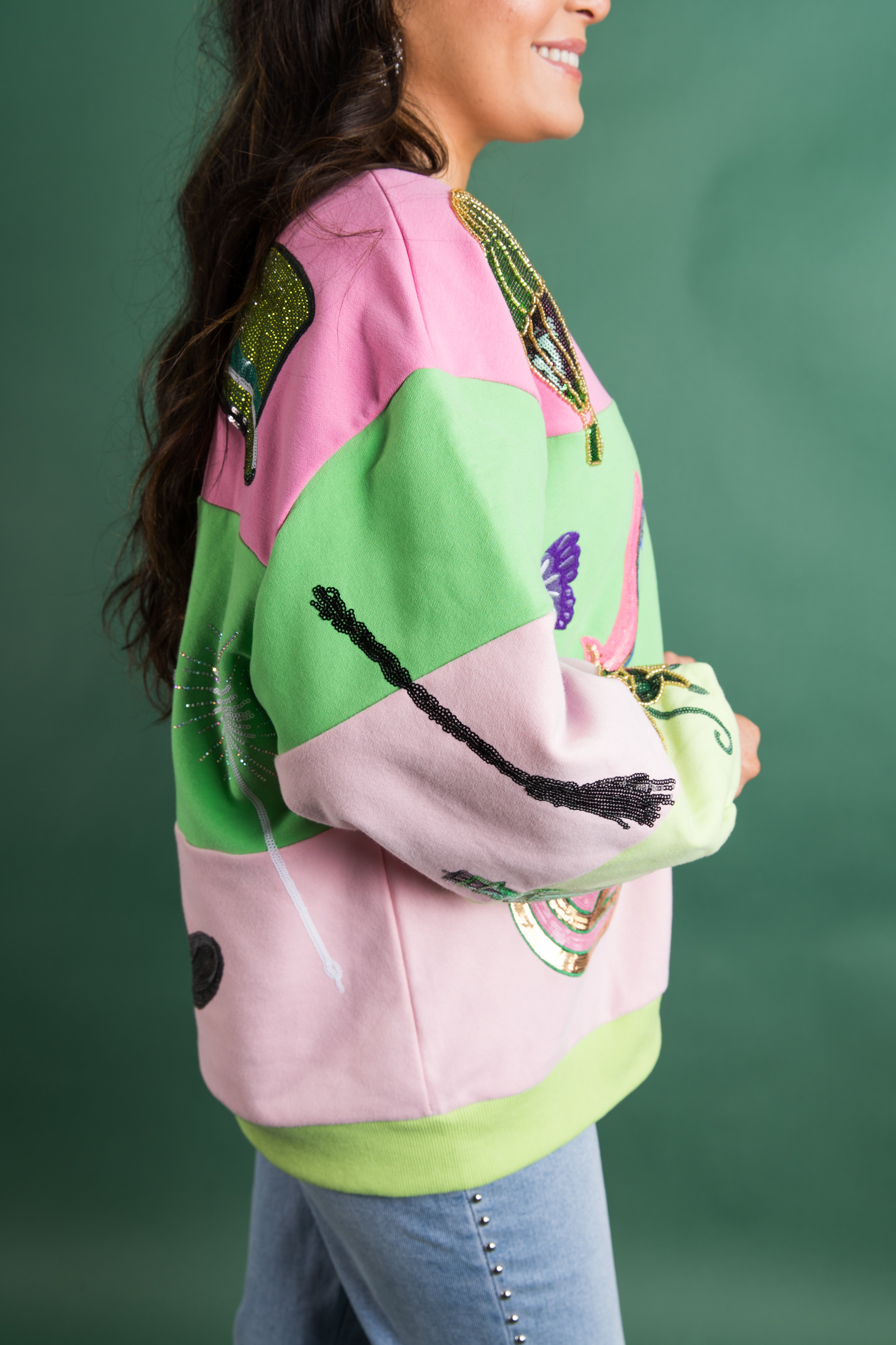 Queen of Sparkles Checkered Wicked Icon Sweatshirt