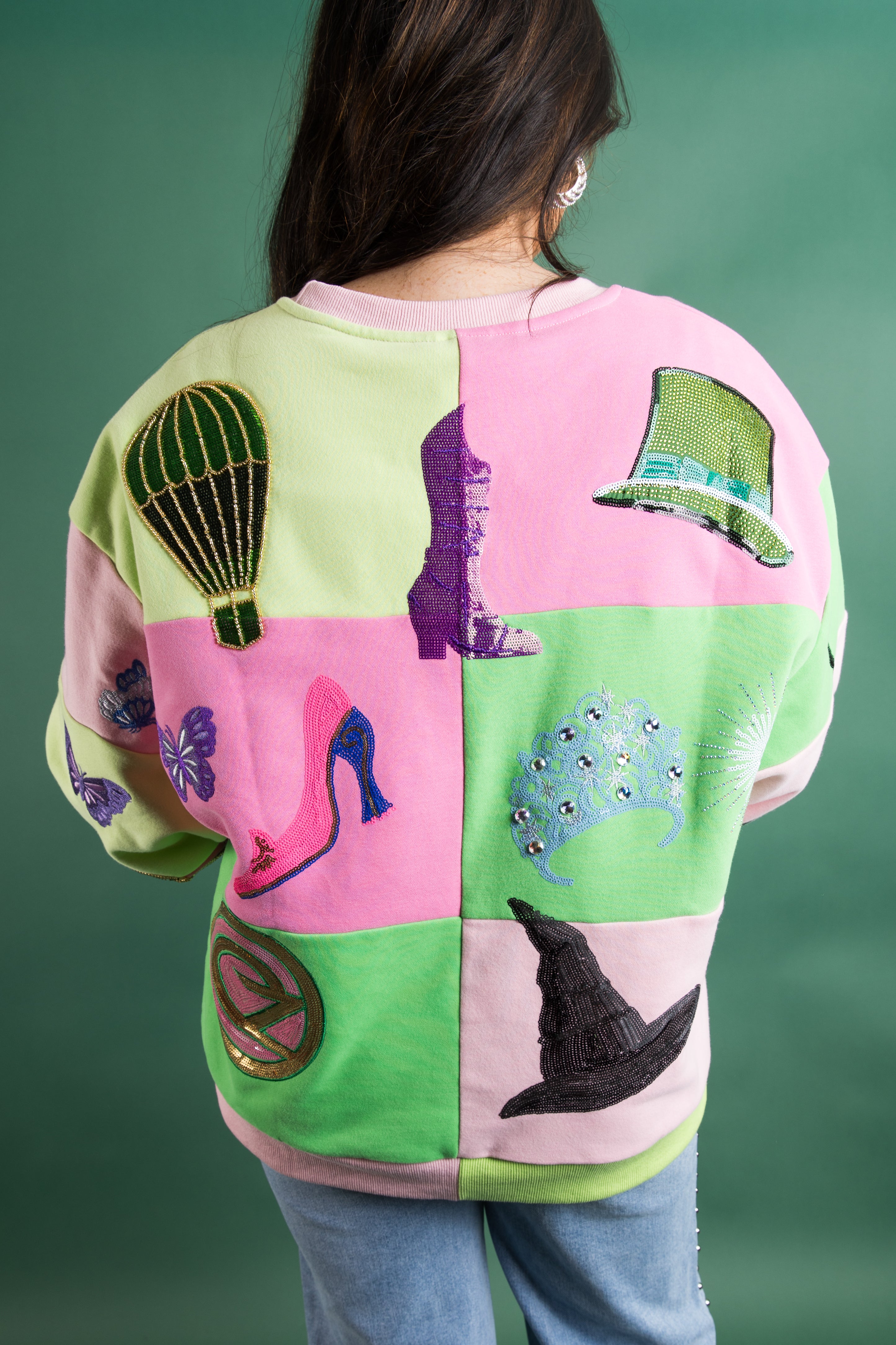 Queen of Sparkles Checkered Wicked Icon Sweatshirt