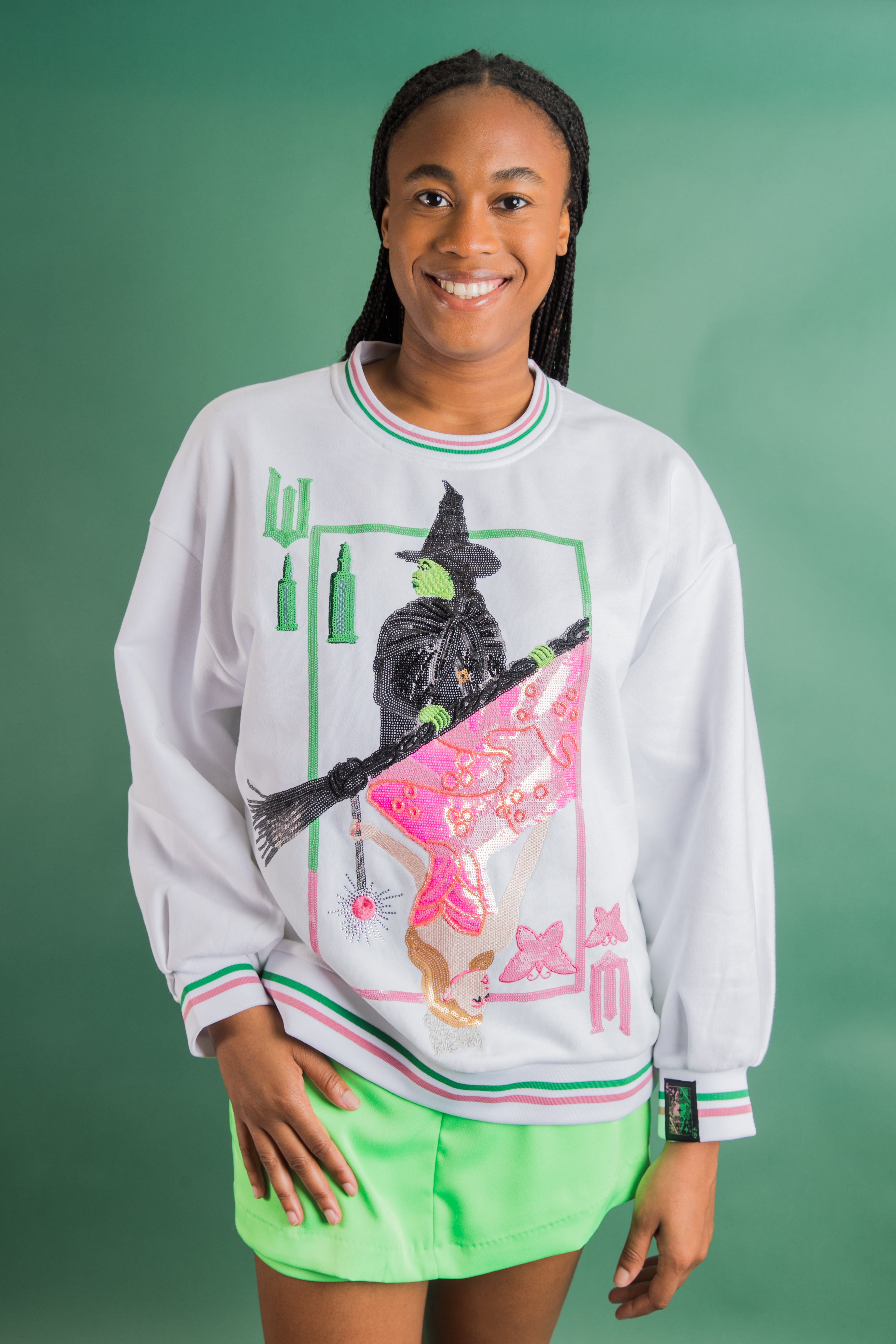 Queen of Sparkles Elphaba & Glinda Card Sweatshirt