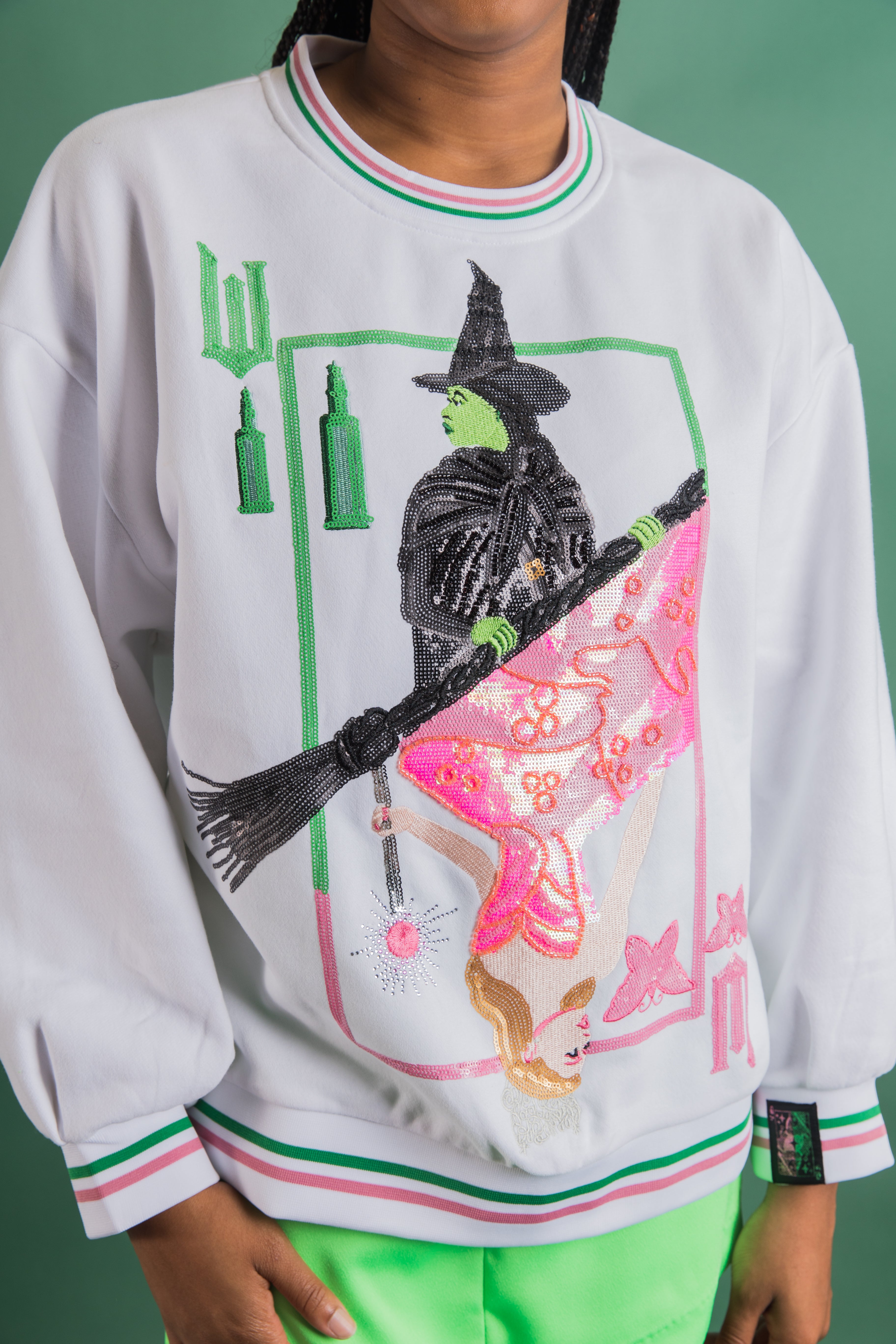 Queen of Sparkles Elphaba & Glinda Card Sweatshirt