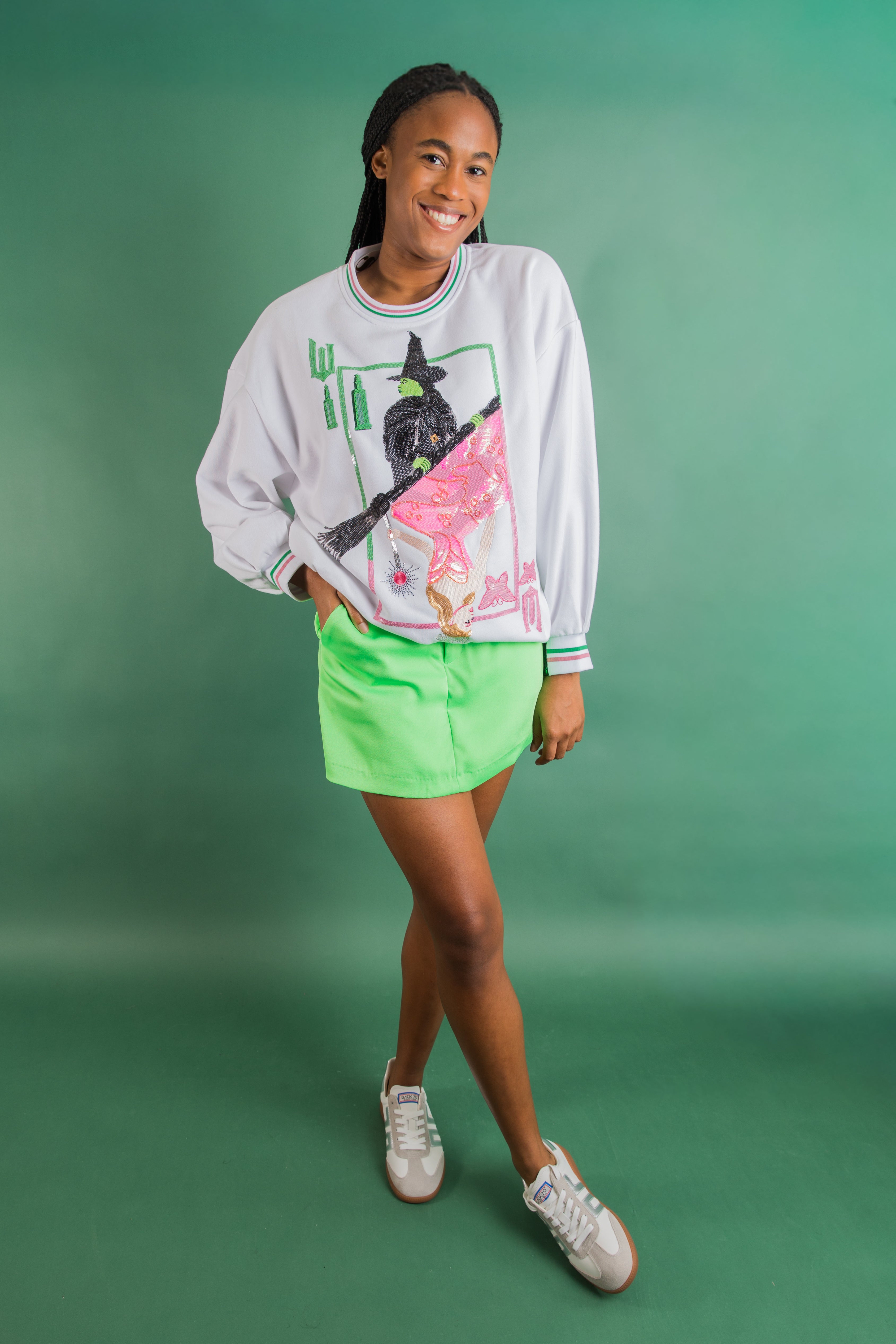 Queen of Sparkles Elphaba & Glinda Card Sweatshirt