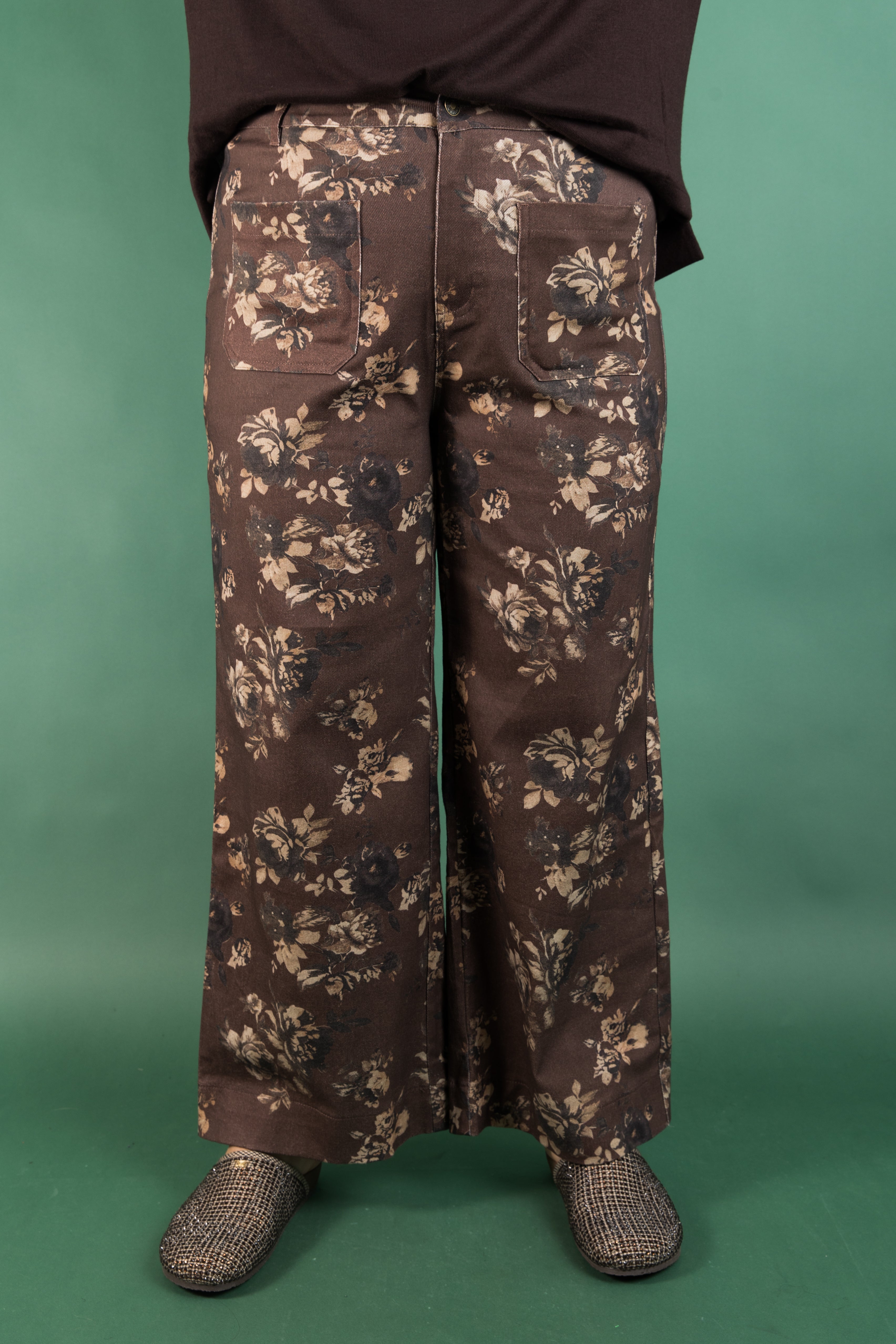 Plus Size Rustic Bloom Trousers